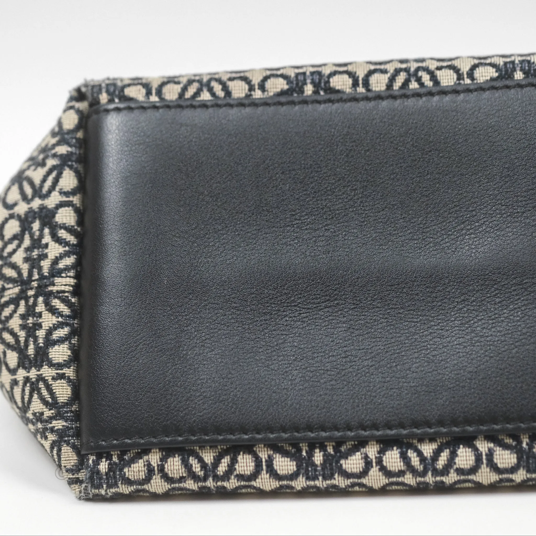 Loewe Small Cubi bag in Anagram Jacquard & Calfskin Navy/ Black