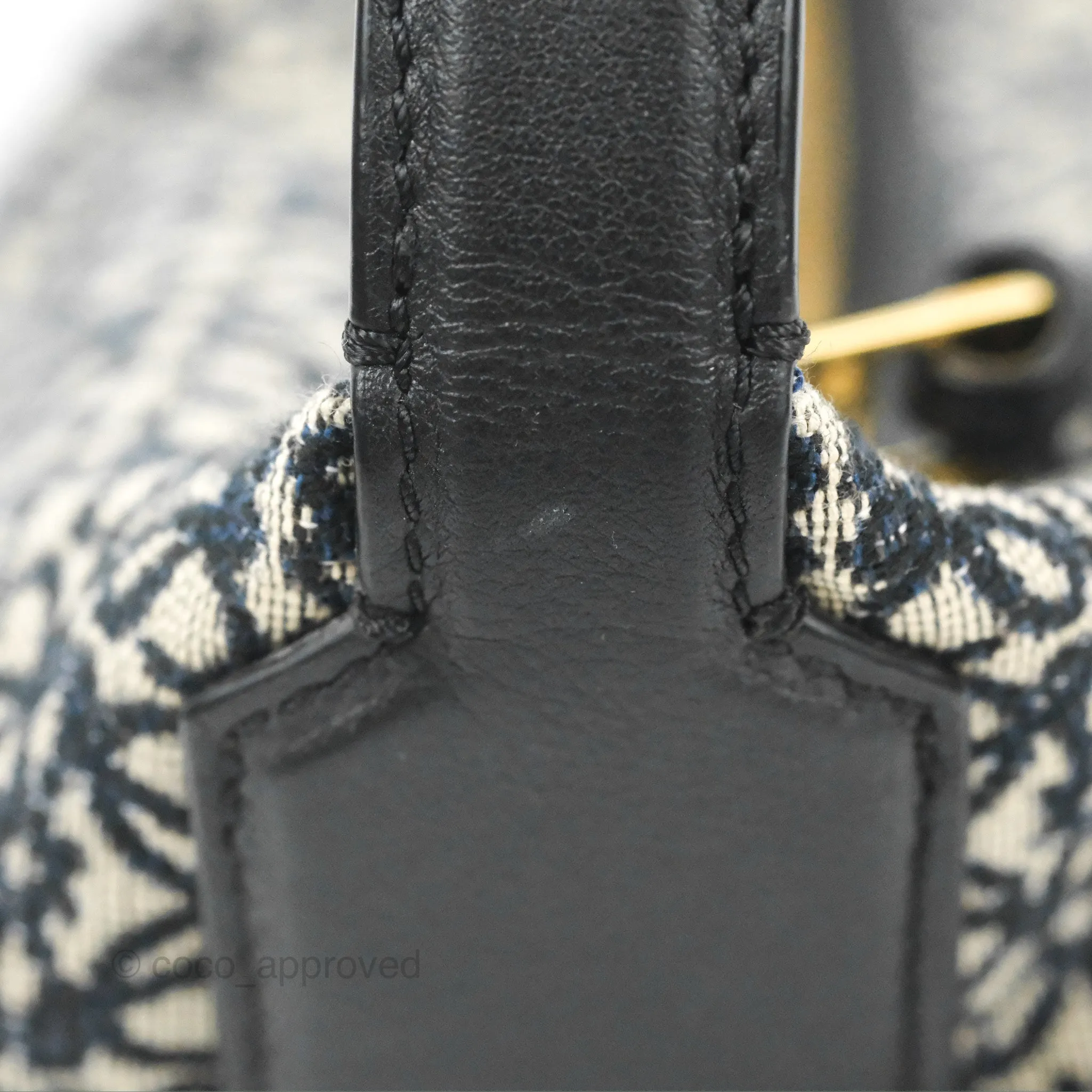 Loewe Small Cubi bag in Anagram Jacquard & Calfskin Navy/Black