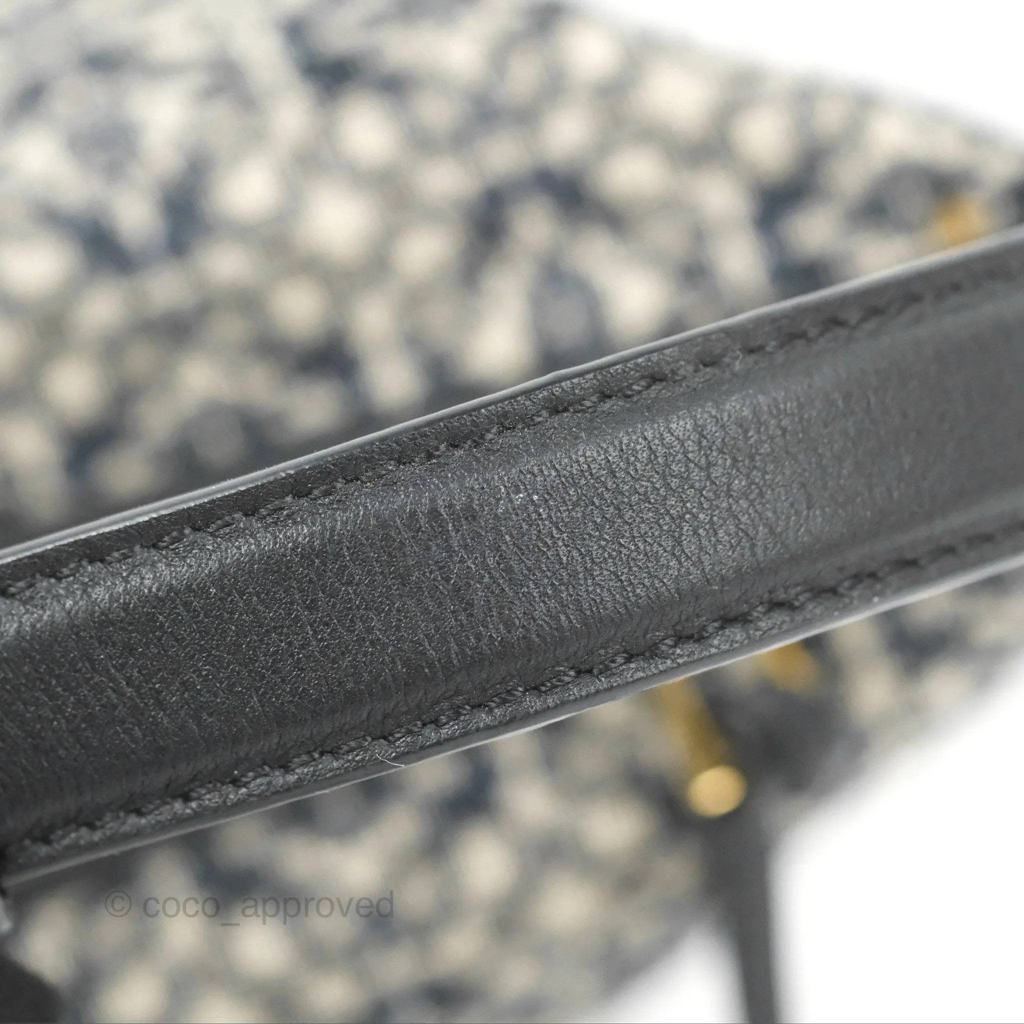 Loewe Small Cubi bag in Anagram Jacquard & Calfskin Navy/Black