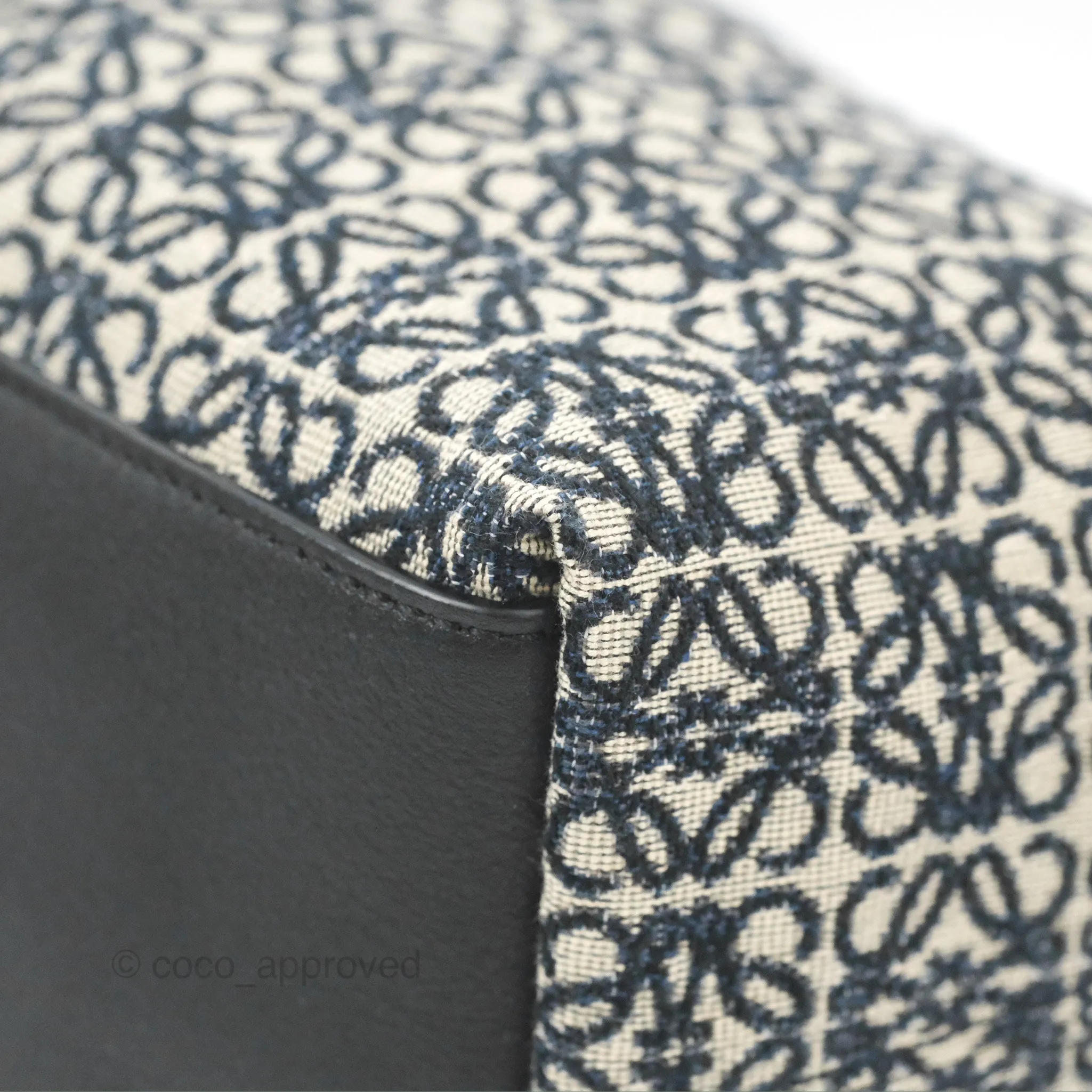 Loewe Small Cubi bag in Anagram Jacquard & Calfskin Navy/Black