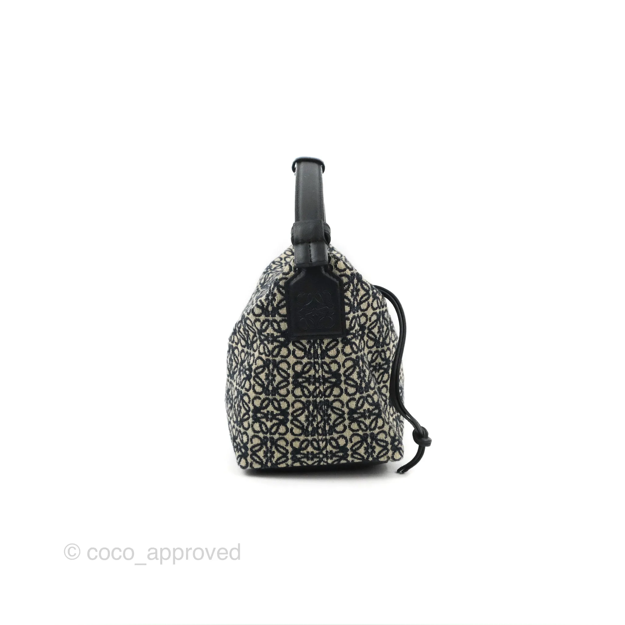 Loewe Small Cubi bag in Anagram Jacquard & Calfskin Navy/Black