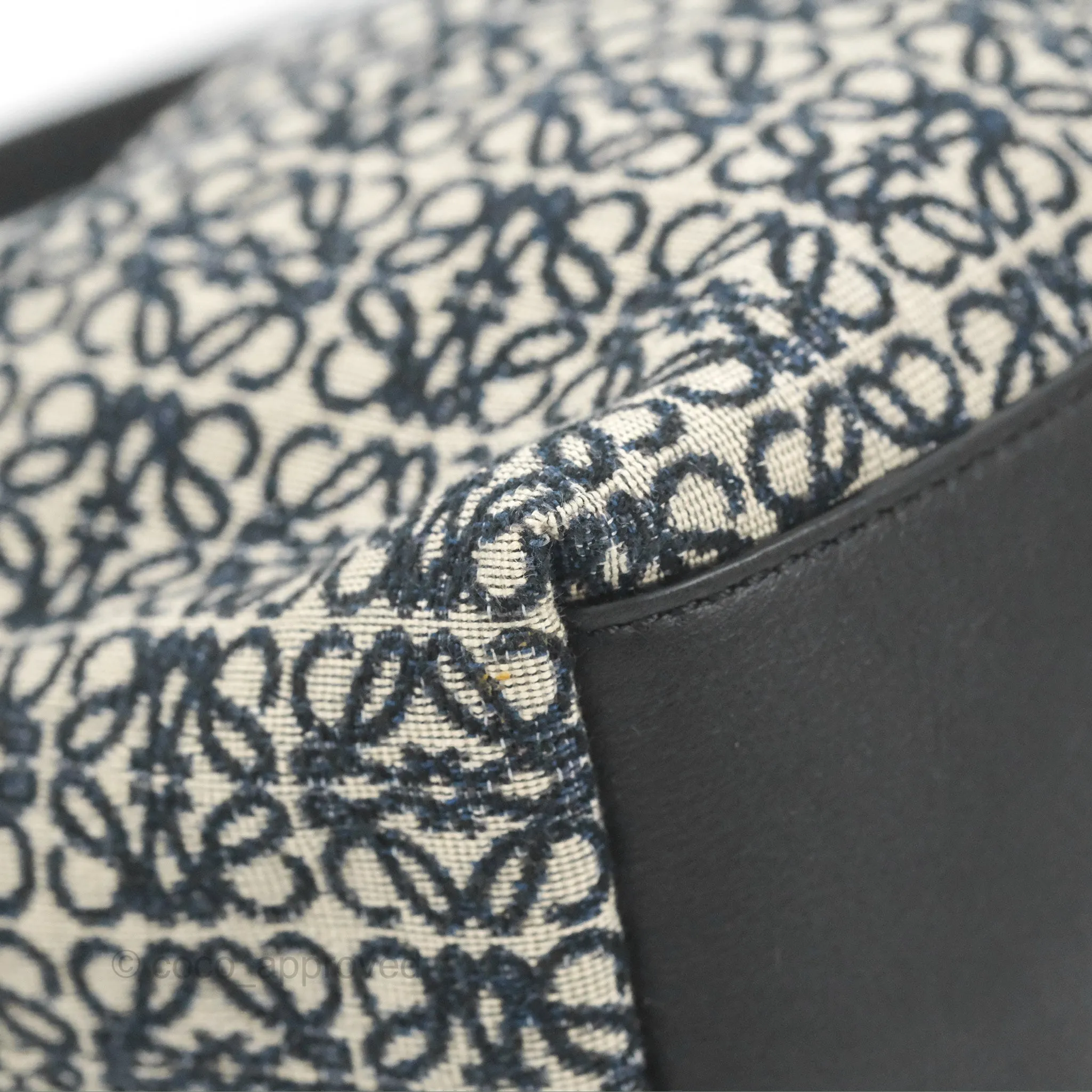 Loewe Small Cubi bag in Anagram Jacquard & Calfskin Navy/Black