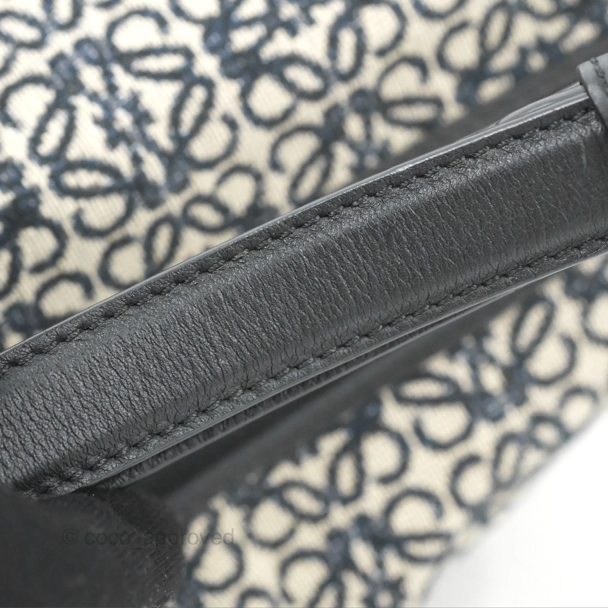 Loewe Small Cubi bag in Anagram Jacquard & Calfskin Navy/Black