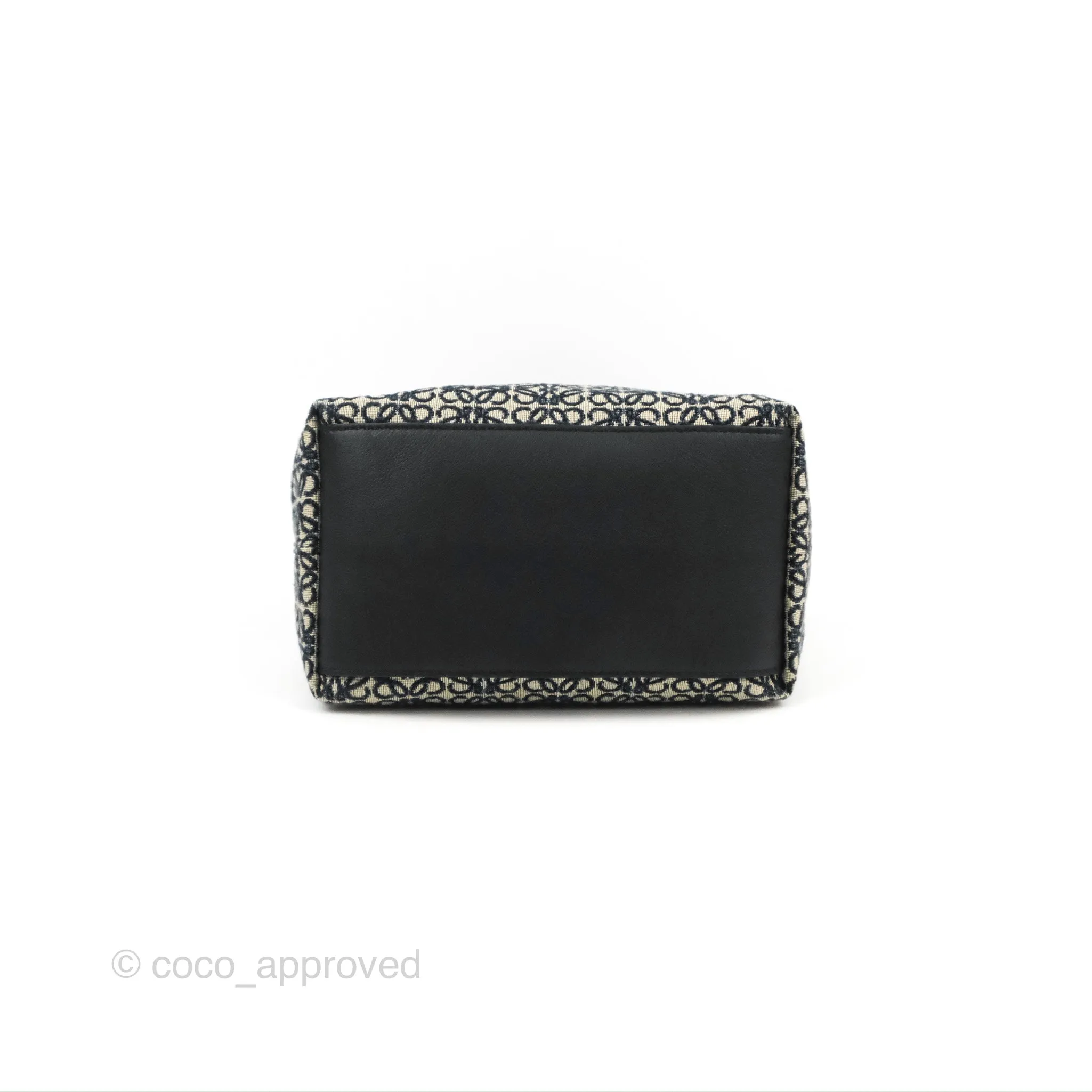 Loewe Small Cubi bag in Anagram Jacquard & Calfskin Navy/Black
