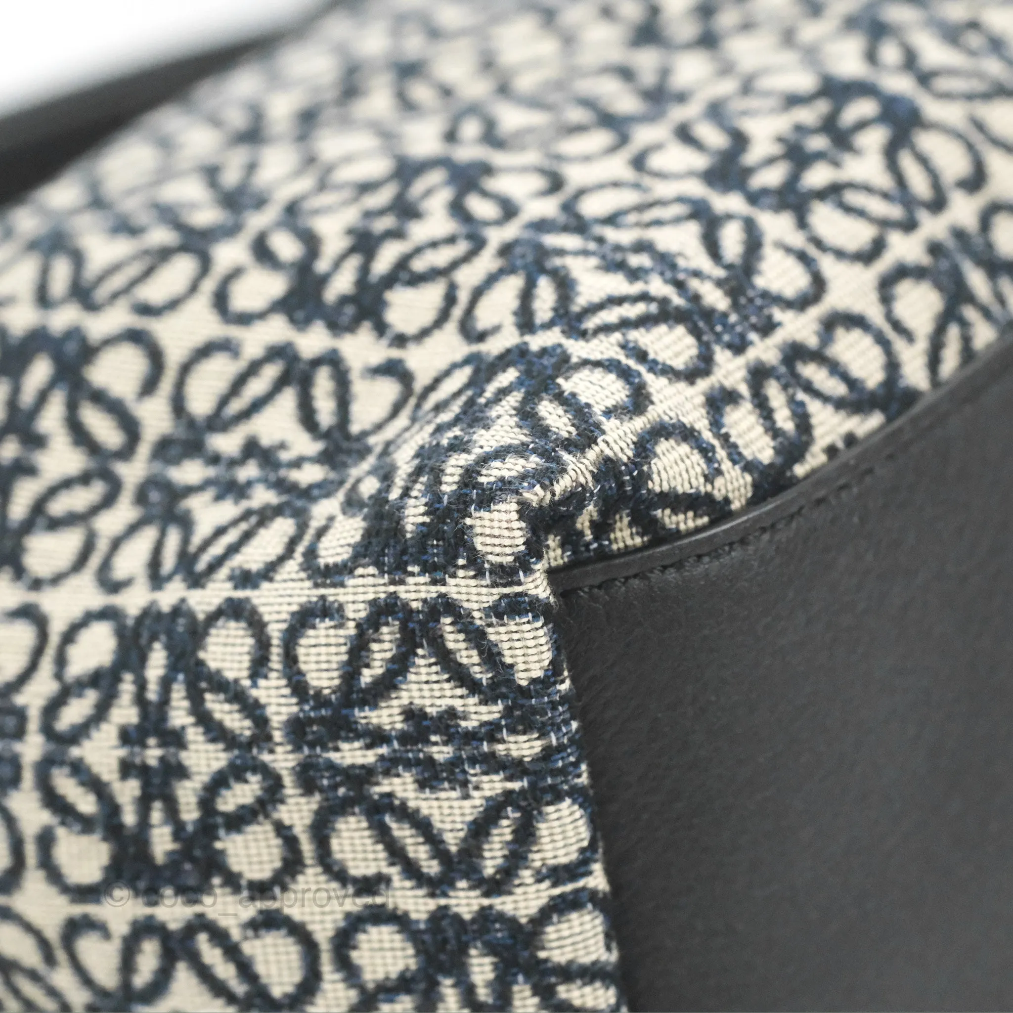 Loewe Small Cubi bag in Anagram Jacquard & Calfskin Navy/Black
