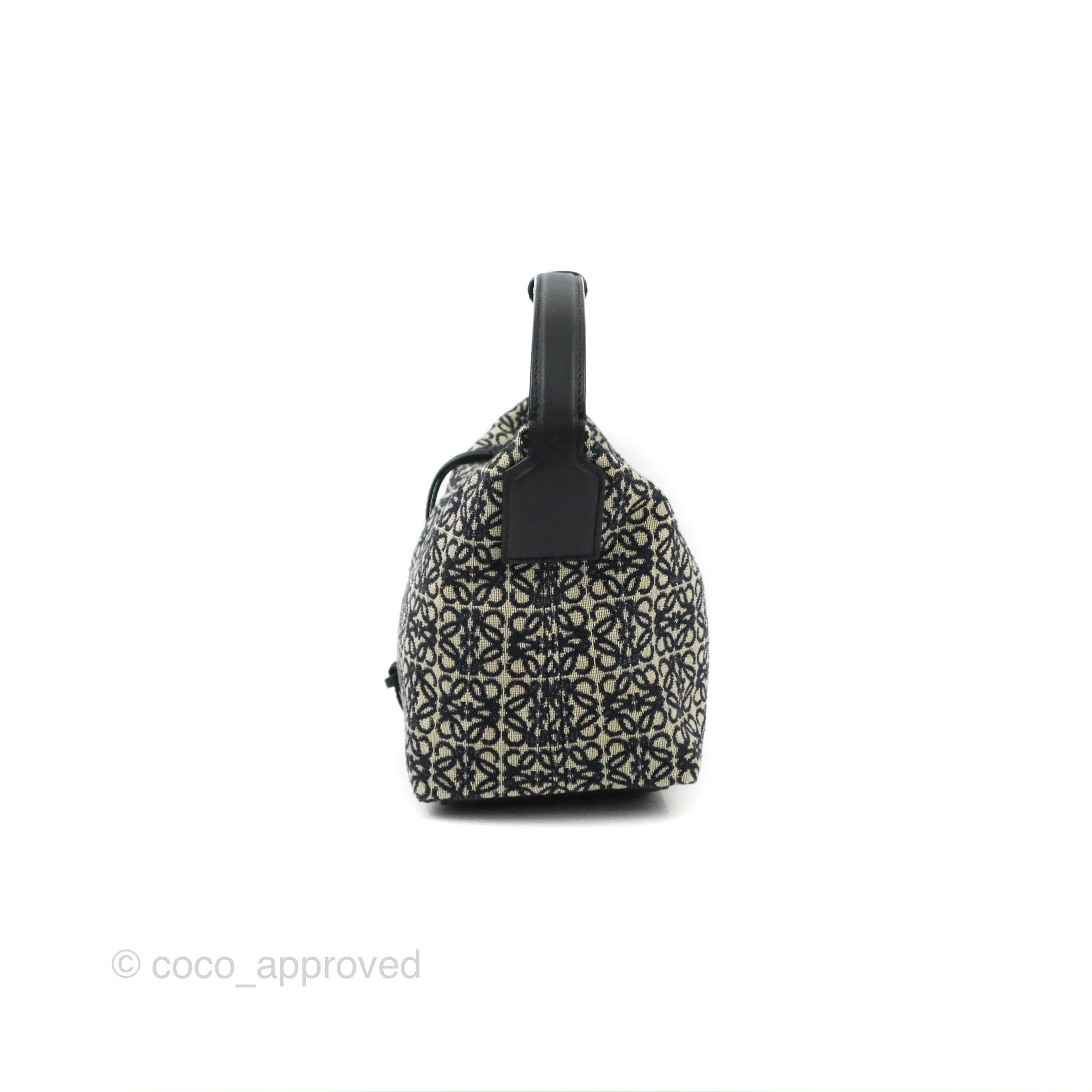 Loewe Small Cubi bag in Anagram Jacquard & Calfskin Navy/Black