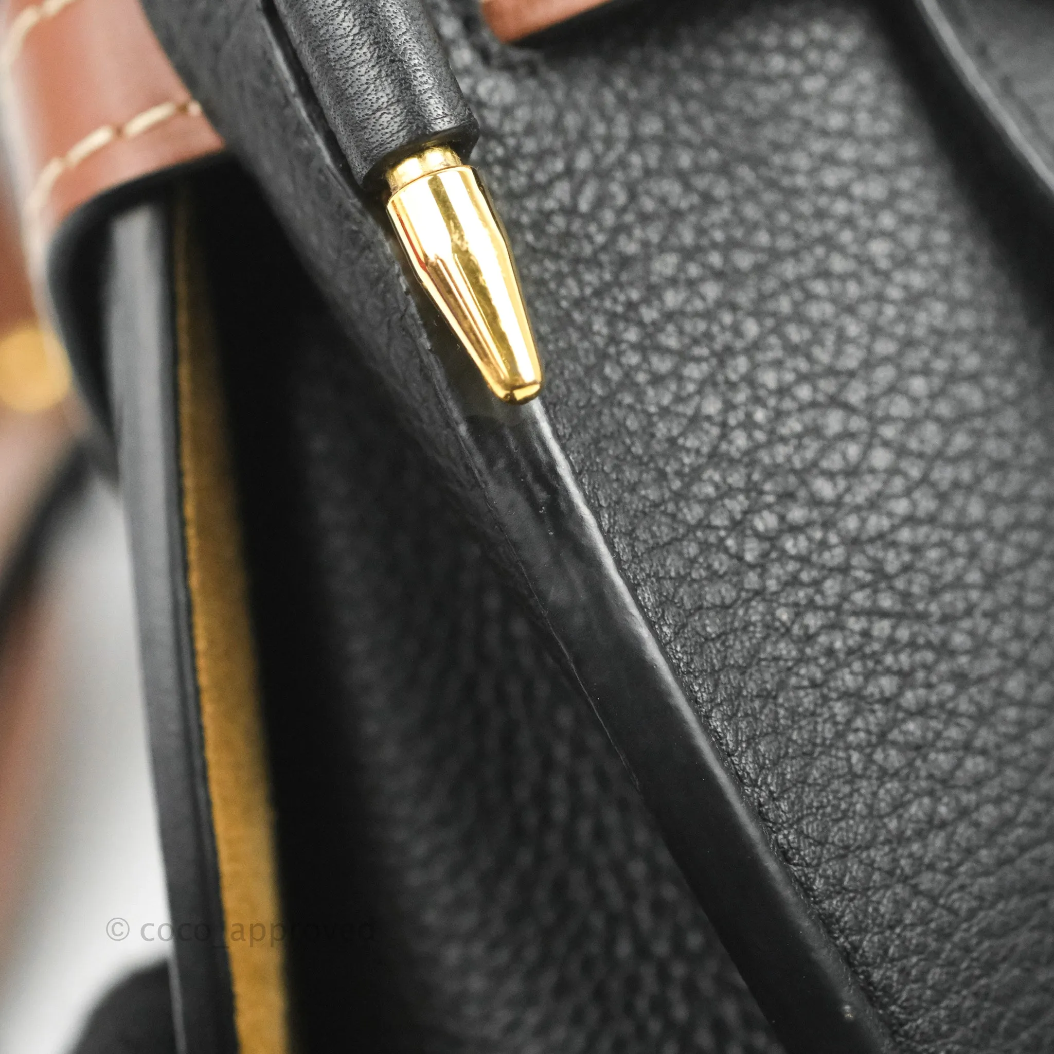 Loewe Small Gate Bag Black/Pecan Grained Calfskin