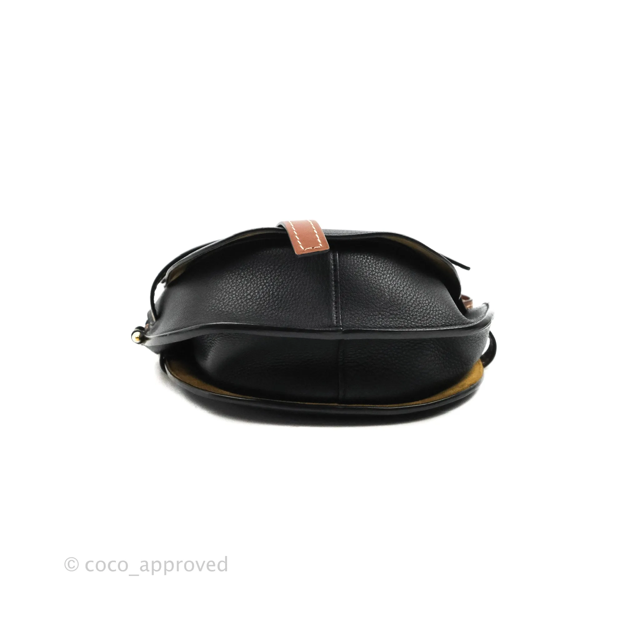 Loewe Small Gate Bag Black/Pecan Grained Calfskin