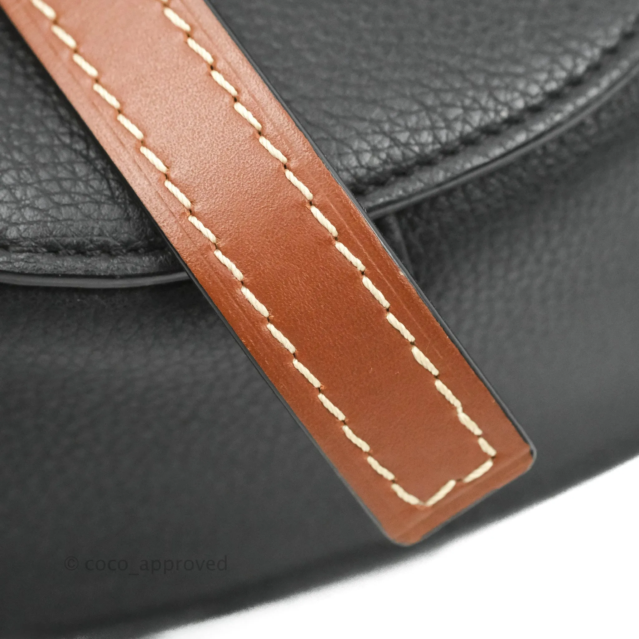 Loewe Small Gate Bag Black/Pecan Grained Calfskin