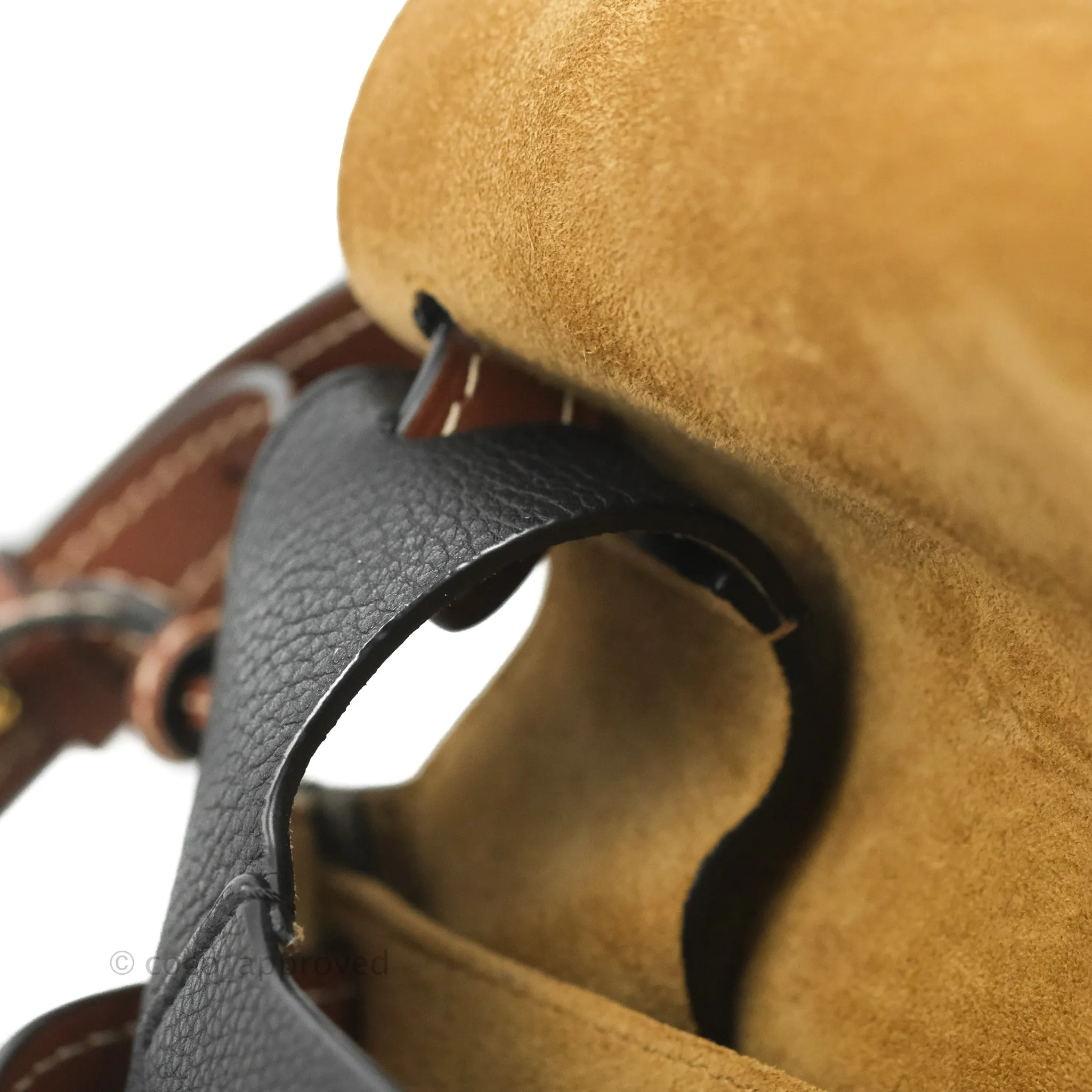 Loewe Small Gate Bag Black/Pecan Grained Calfskin