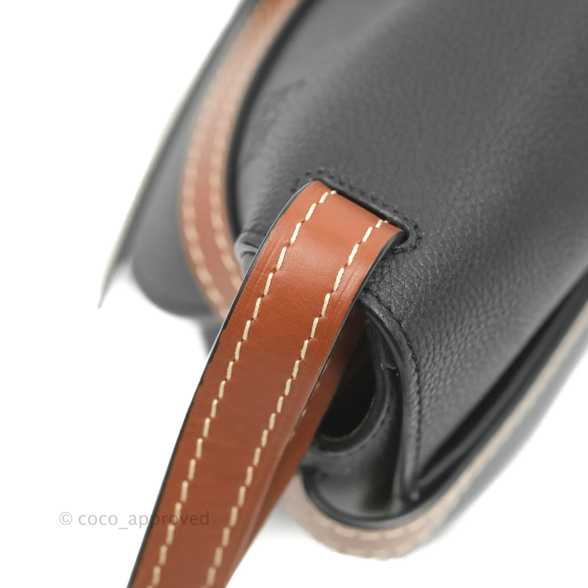 Loewe Small Gate Bag Black/Pecan Grained Calfskin