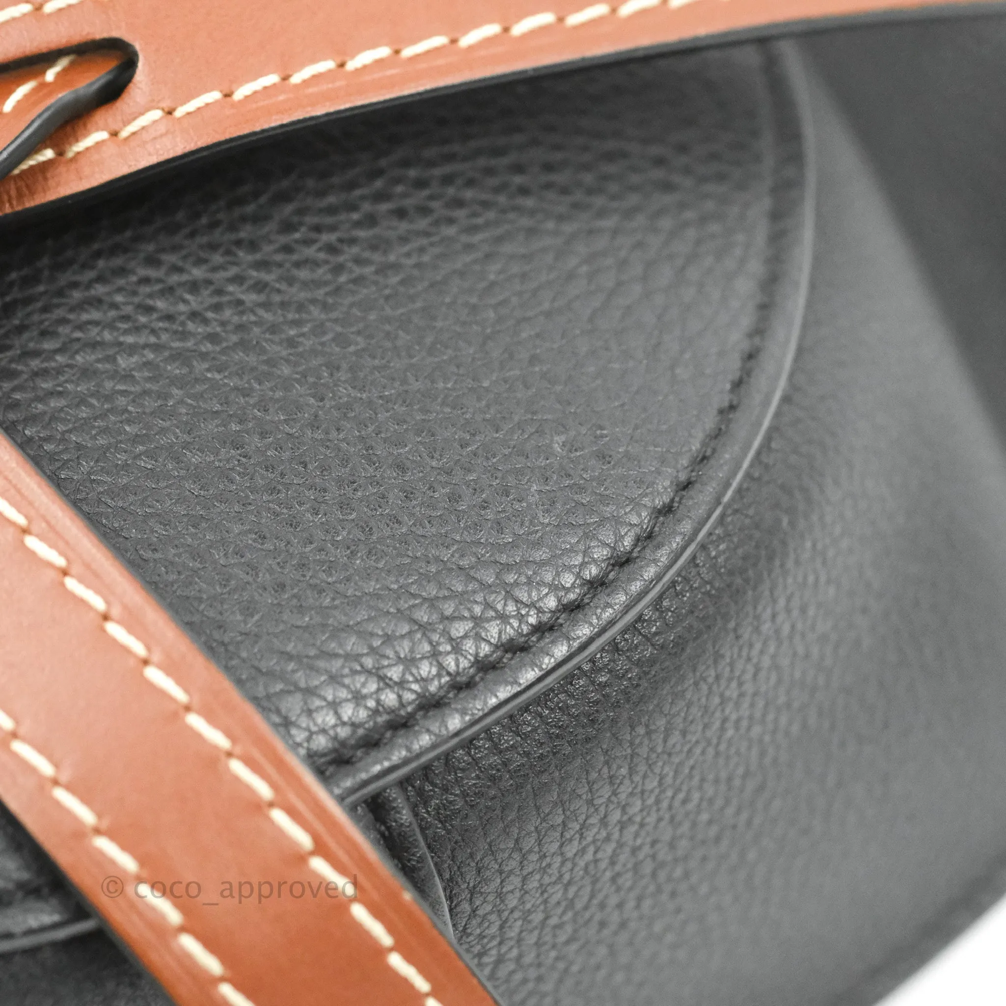 Loewe Small Gate Bag Black/Pecan Grained Calfskin