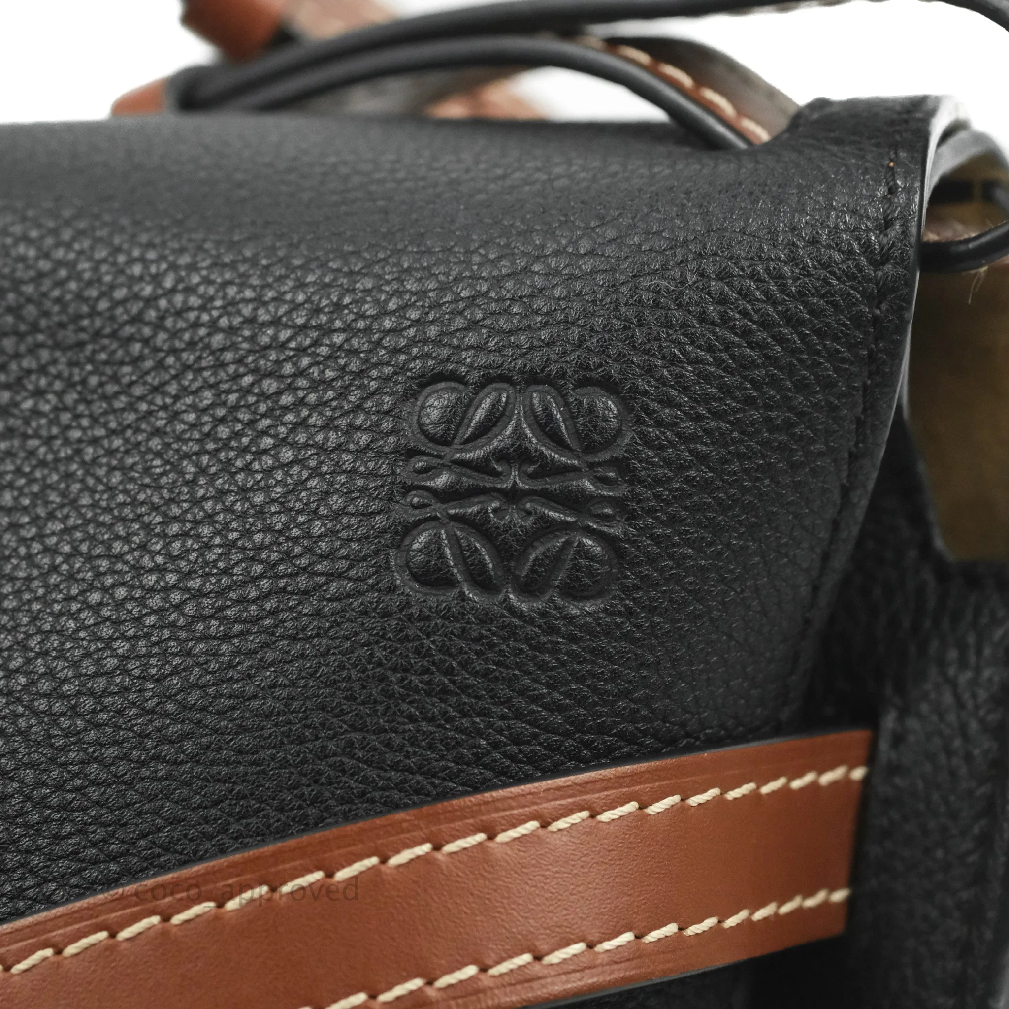 Loewe Small Gate Bag Black/Pecan Grained Calfskin