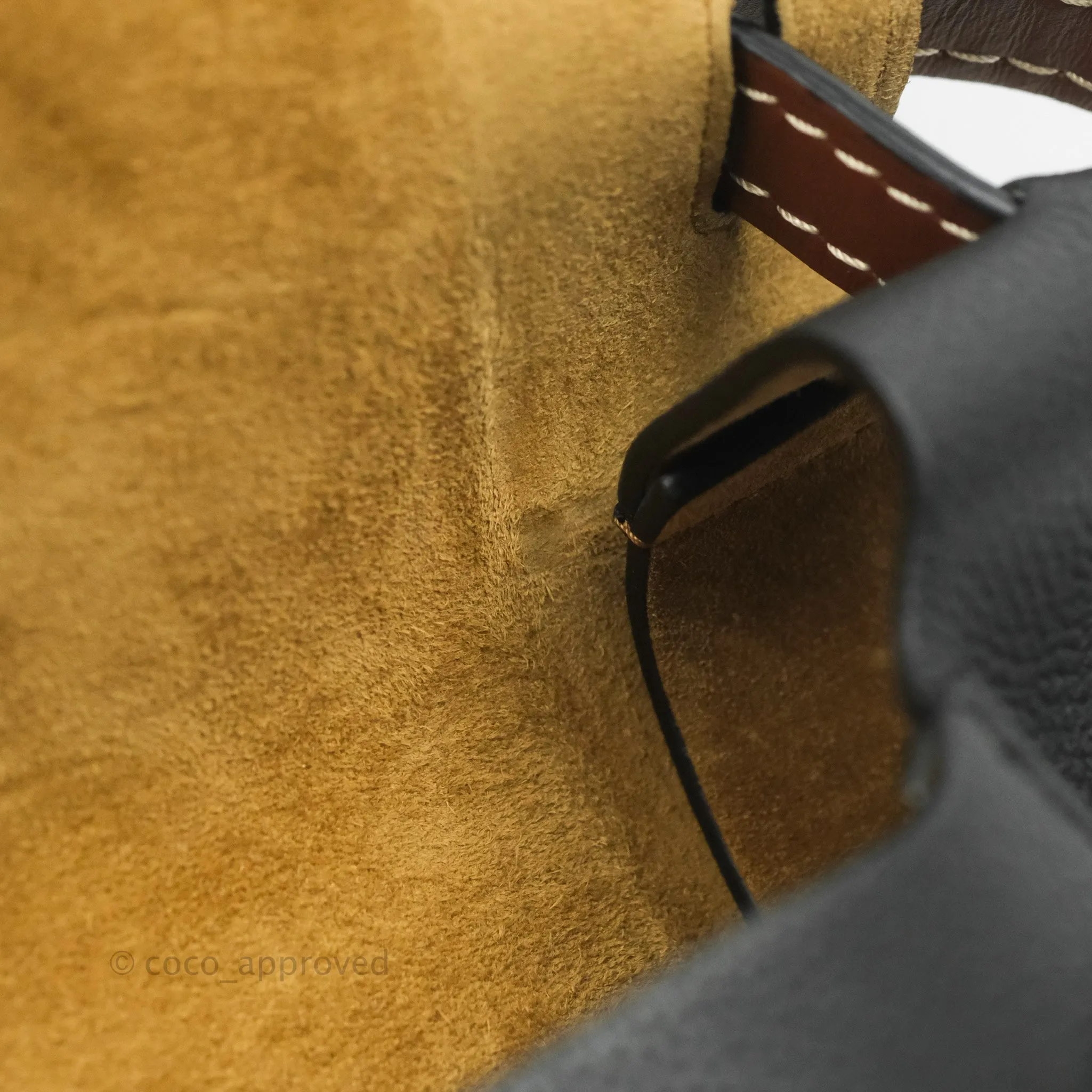 Loewe Small Gate Bag Black/Pecan Grained Calfskin