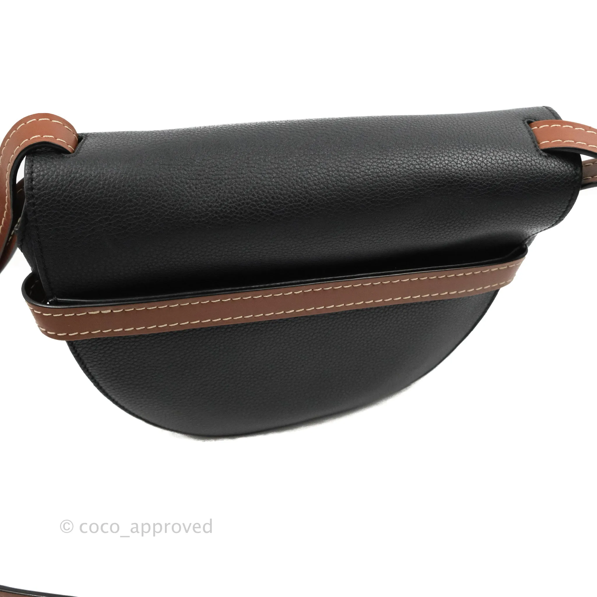 Loewe Small Gate Bag Black/Pecan Grained Calfskin