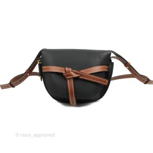 Loewe Small Gate Bag Black/Pecan Grained Calfskin