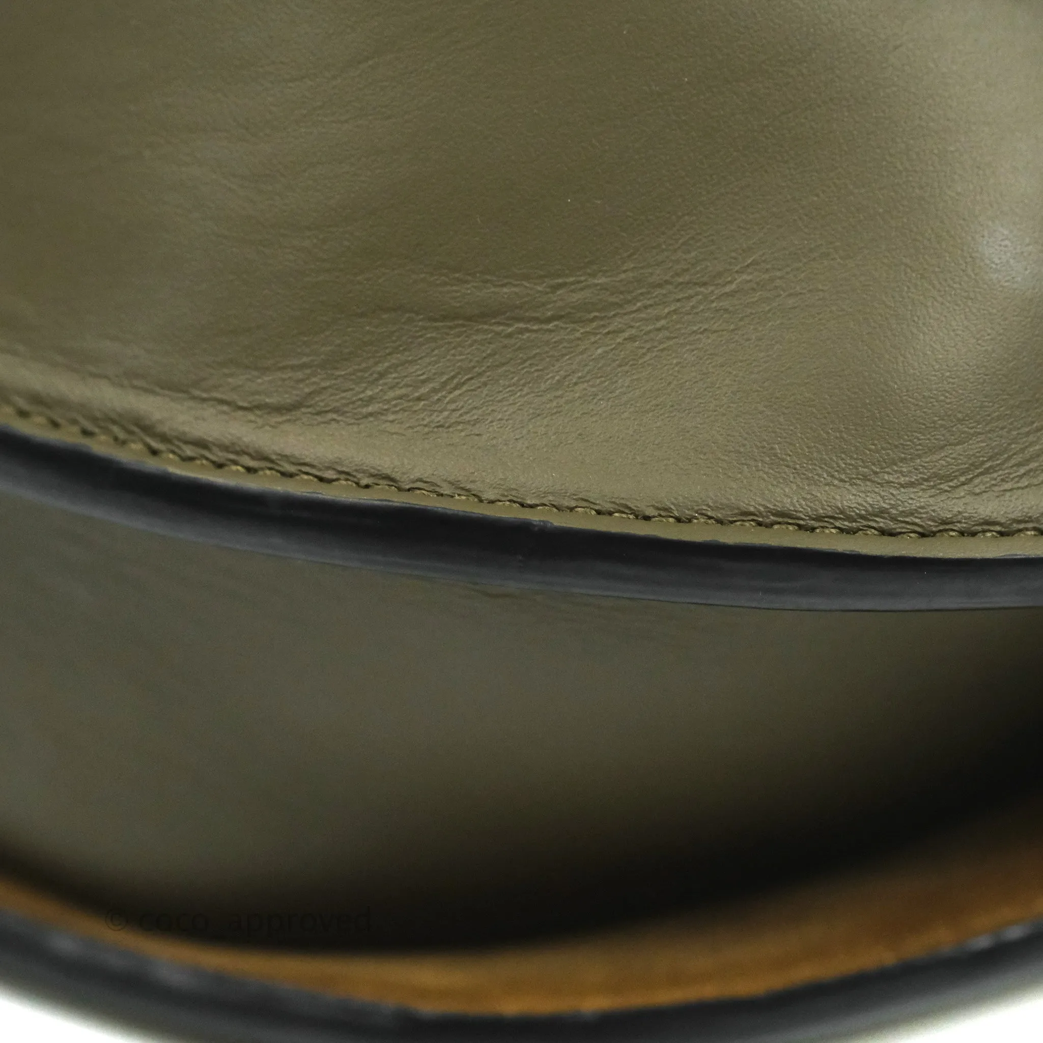 Loewe Small Gate Bag in Soft Calfskin & Jacquard Strap Autumn Green