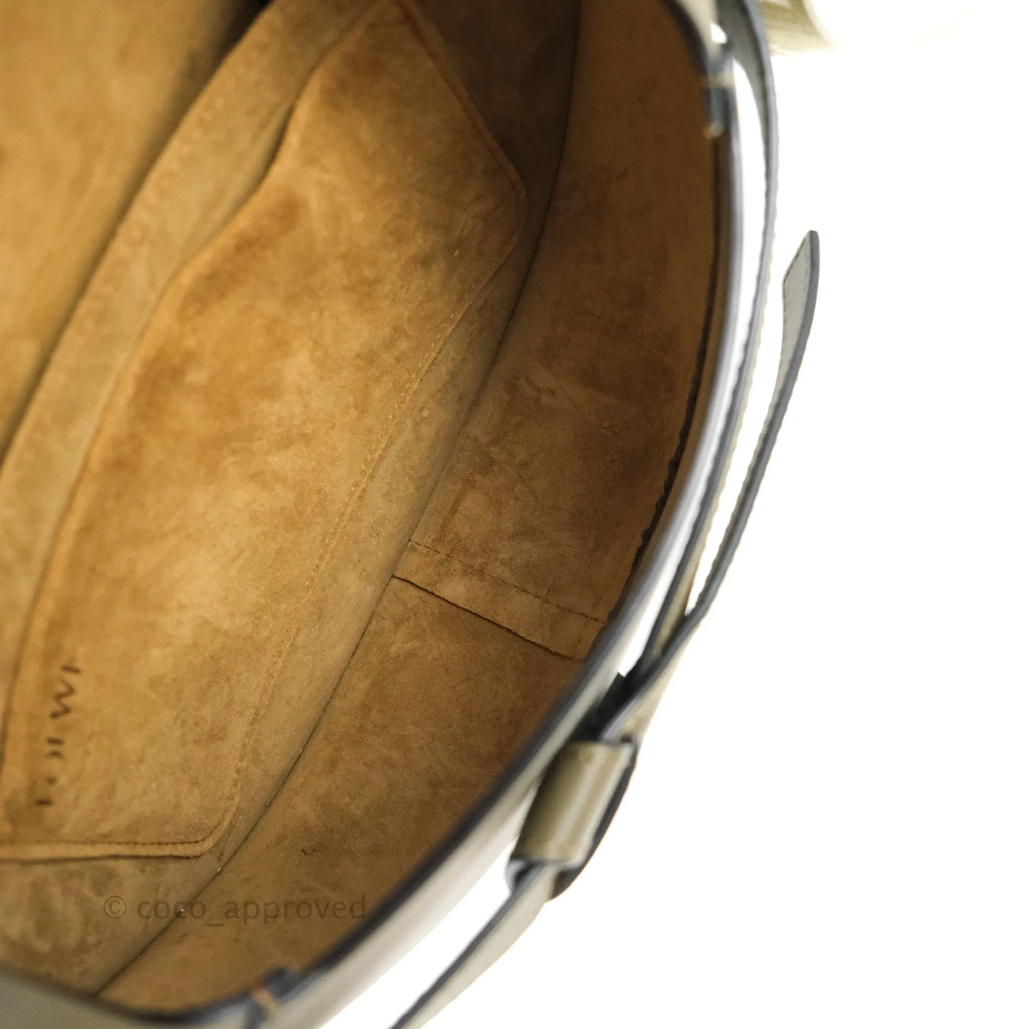 Loewe Small Gate Bag in Soft Calfskin & Jacquard Strap Autumn Green