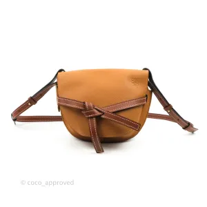 Loewe Small Gate Bag Light Caramel/Pecan Grained Calfskin
