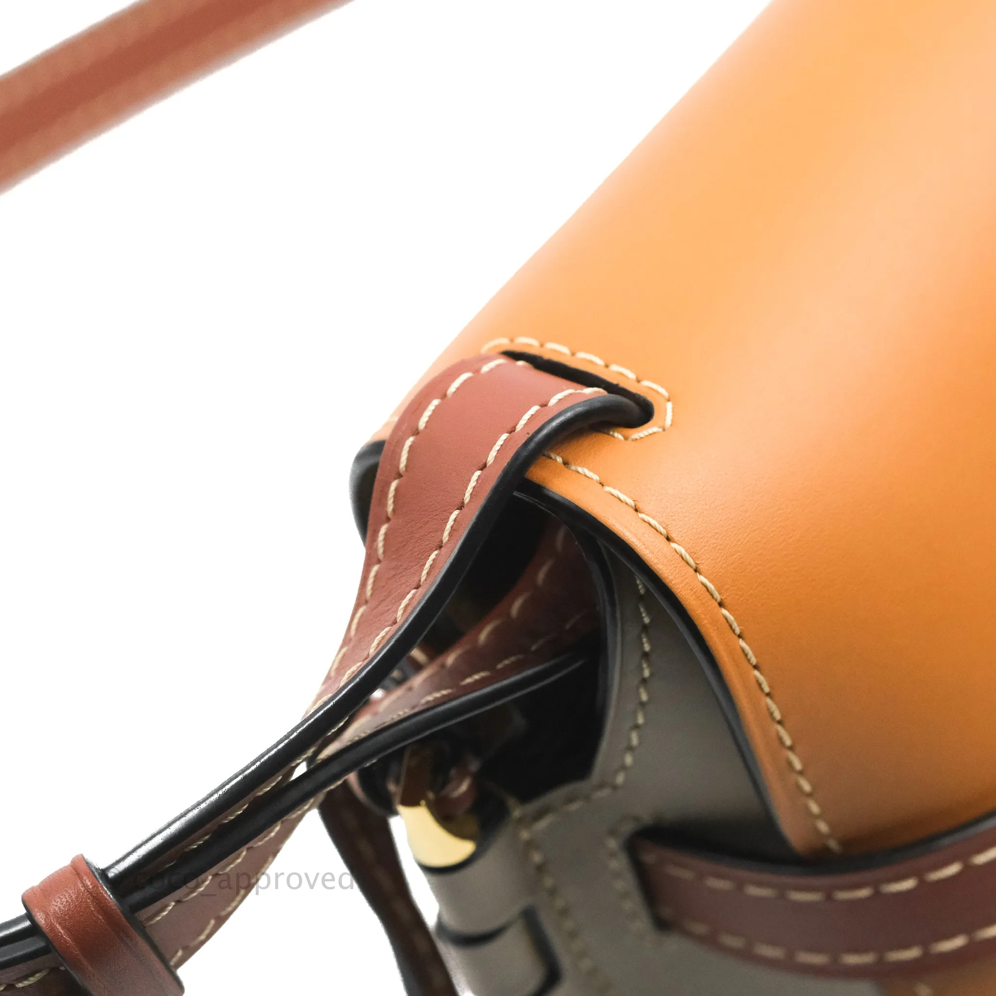 Loewe Small Gate Bag Smooth Calfskin Amber/Light Grey/Rust
