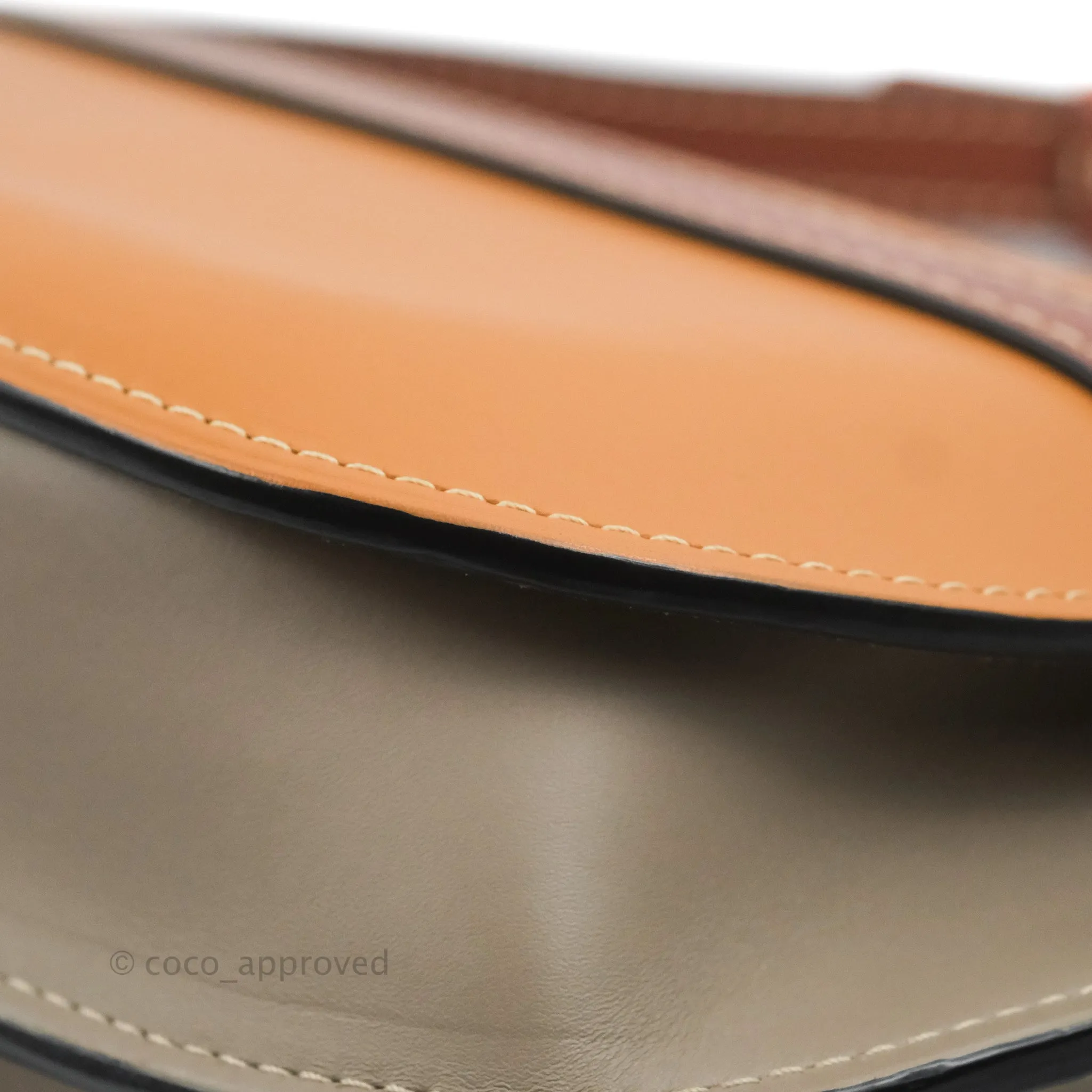 Loewe Small Gate Bag Smooth Calfskin Amber/Light Grey/Rust