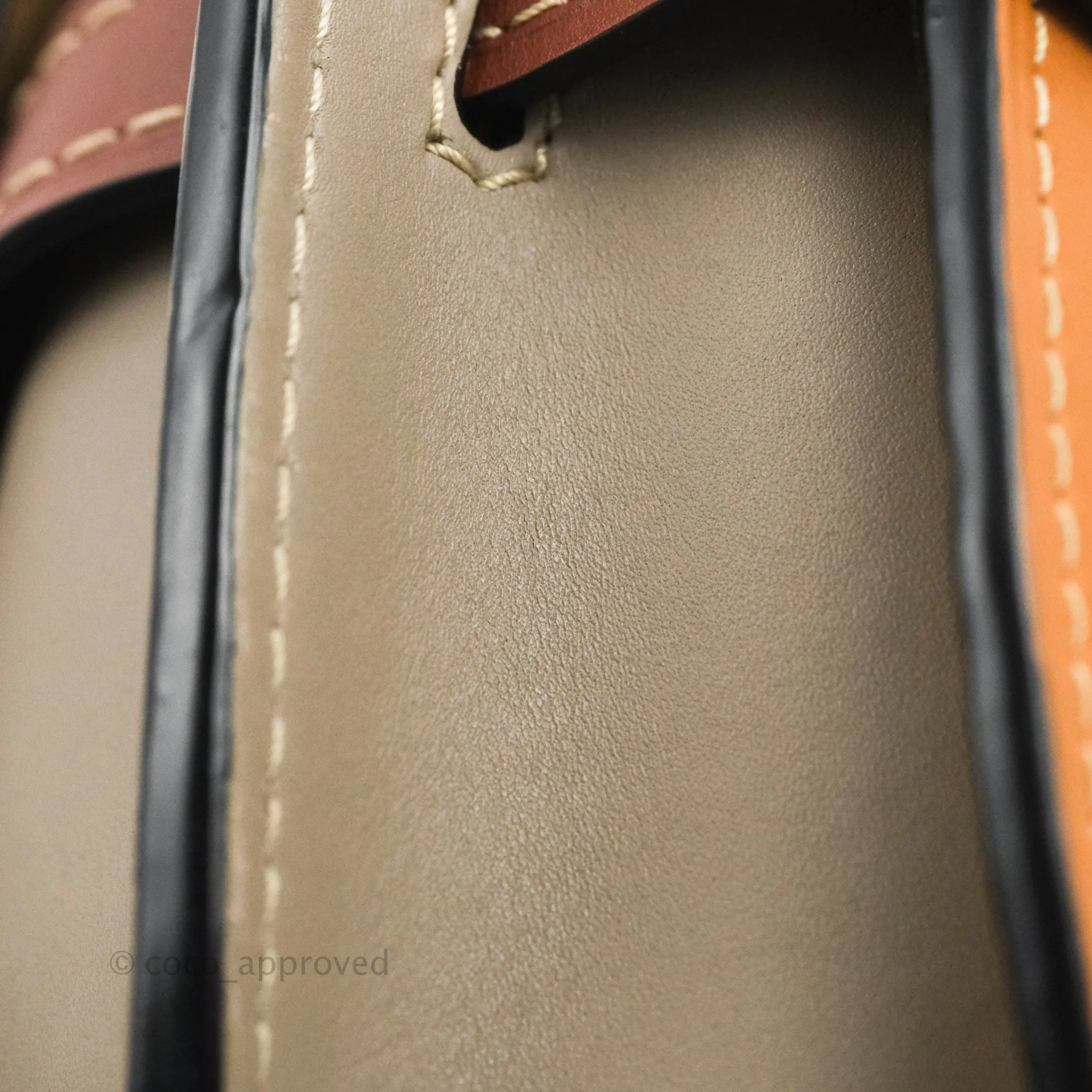 Loewe Small Gate Bag Smooth Calfskin Amber/Light Grey/Rust