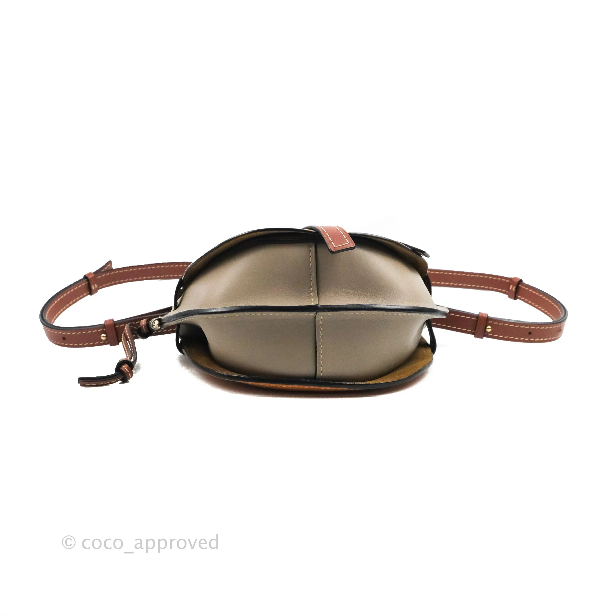 Loewe Small Gate Bag Smooth Calfskin Amber/Light Grey/Rust