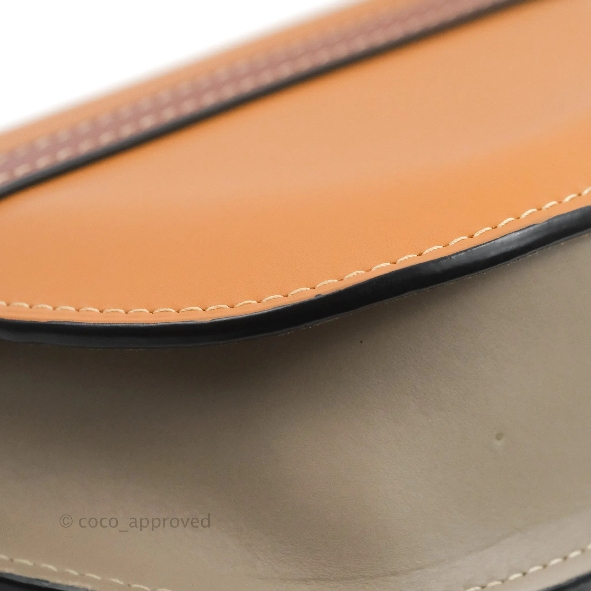 Loewe Small Gate Bag Smooth Calfskin Amber/Light Grey/Rust