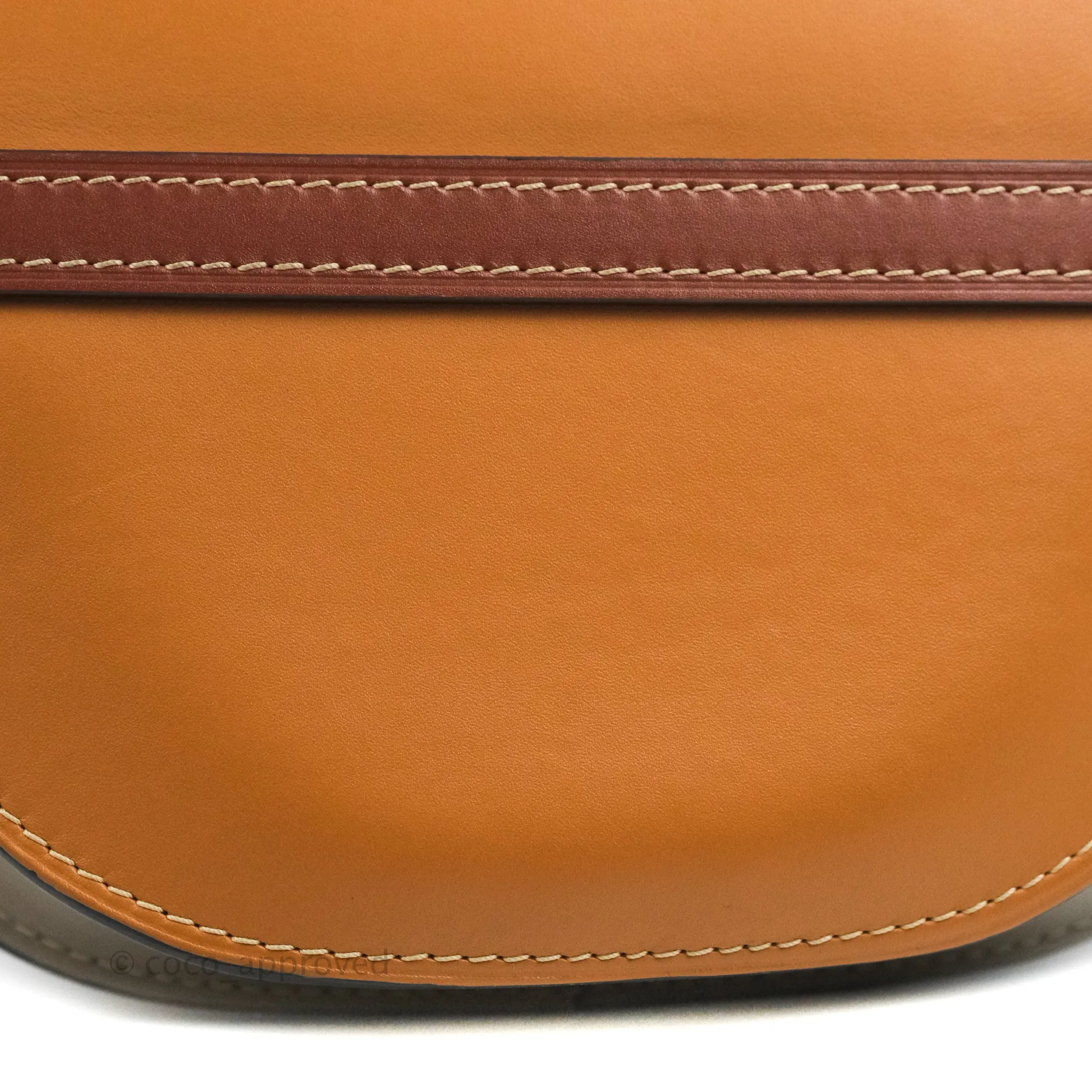 Loewe Small Gate Bag Smooth Calfskin Amber/Light Grey/Rust