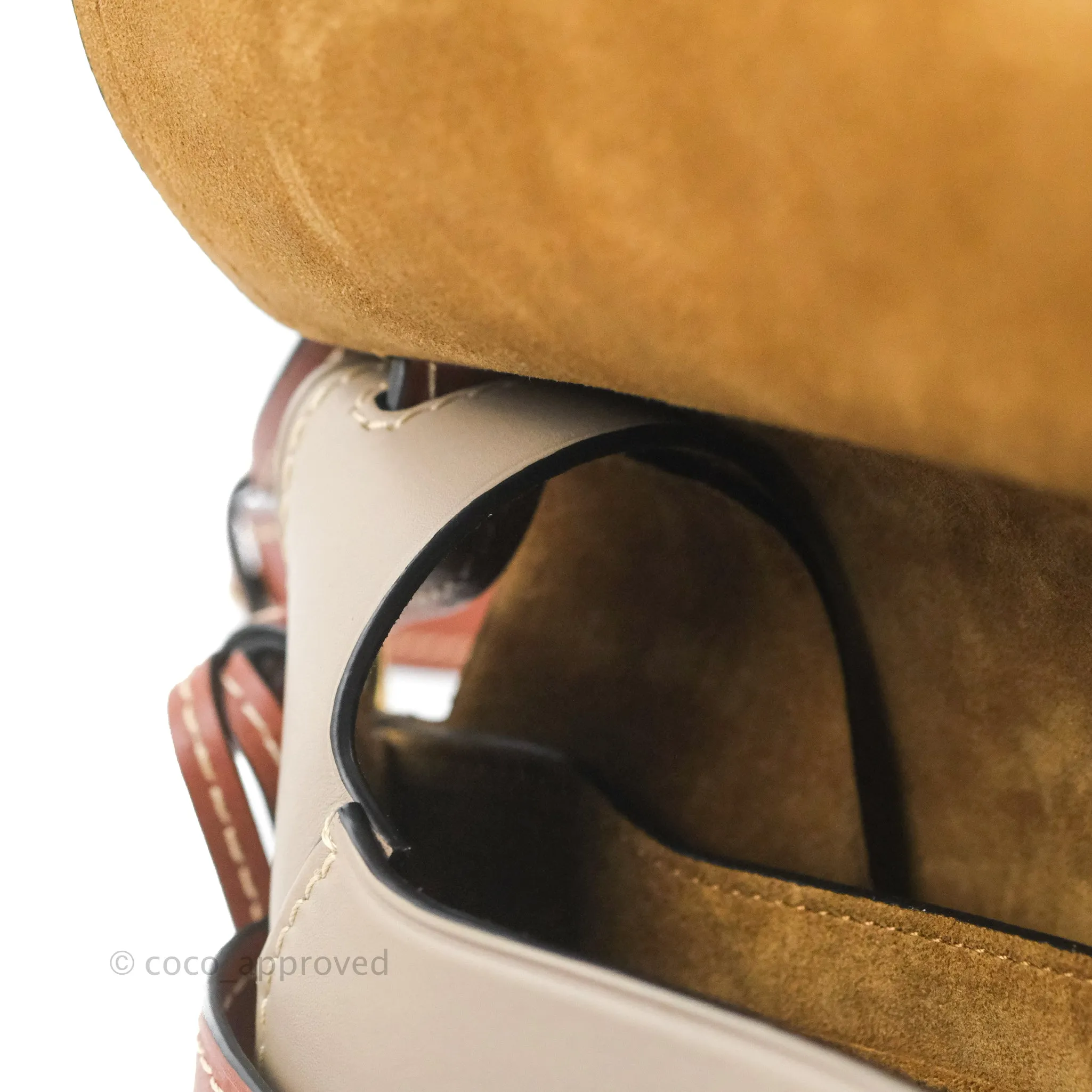 Loewe Small Gate Bag Smooth Calfskin Amber/Light Grey/Rust