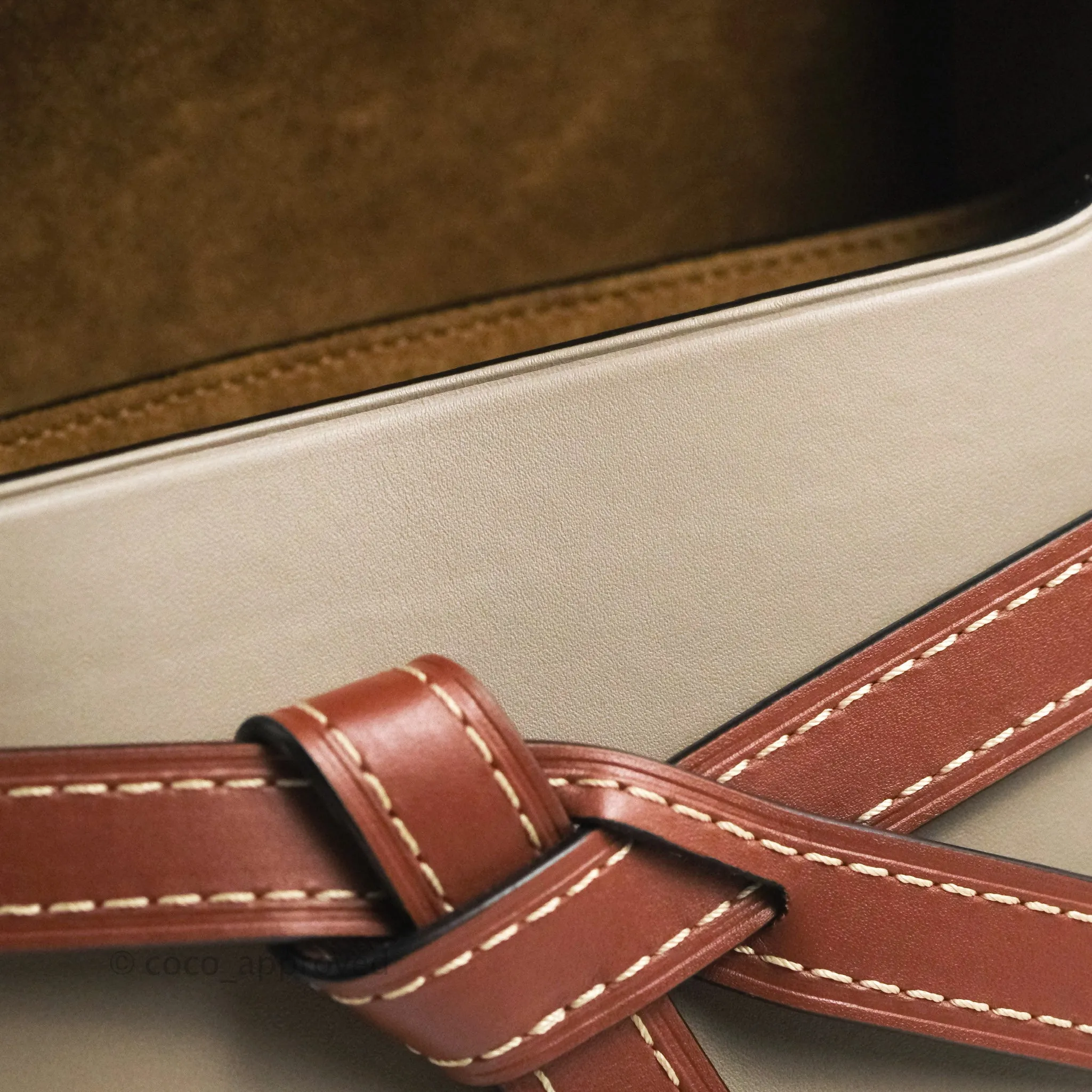 Loewe Small Gate Bag Smooth Calfskin Amber/Light Grey/Rust