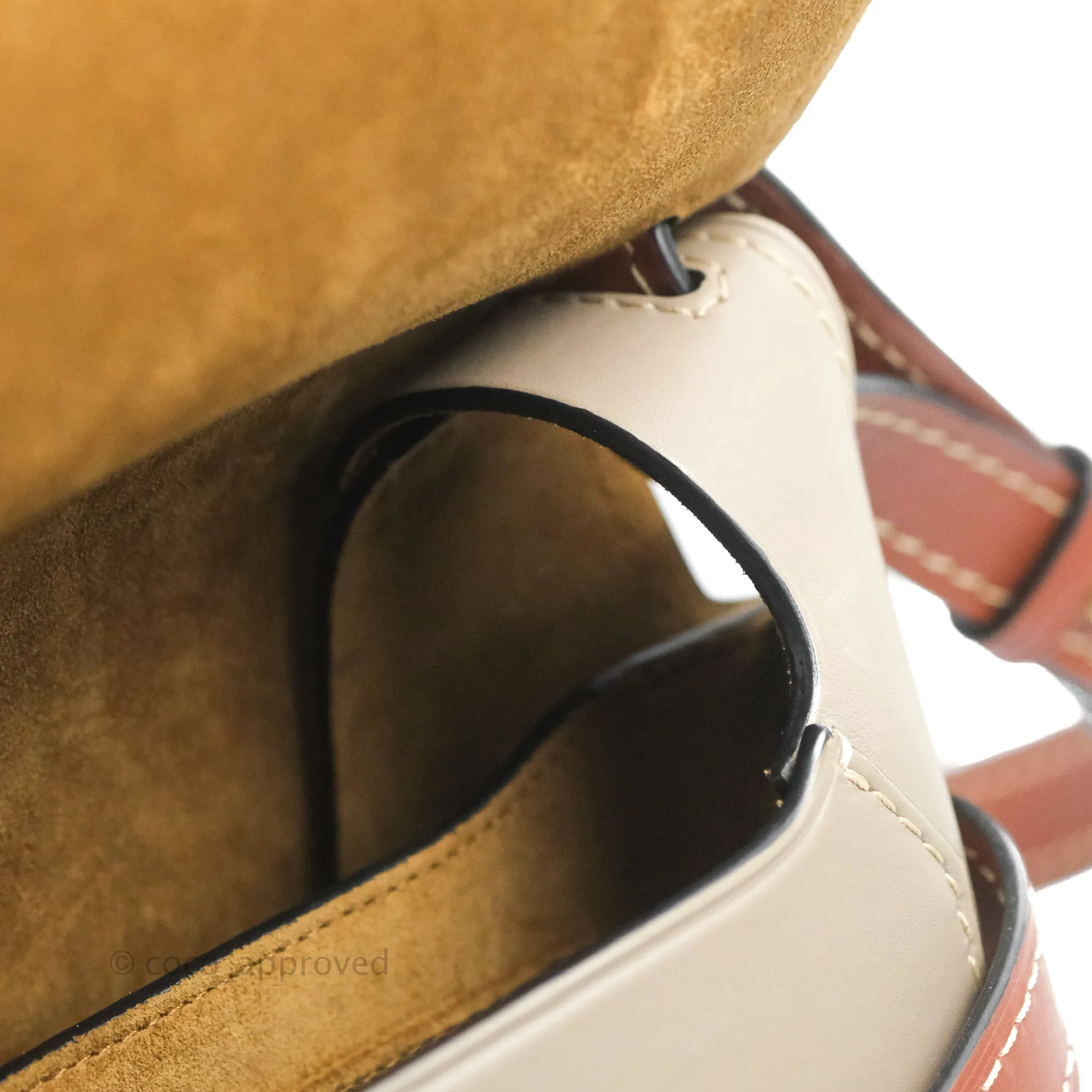 Loewe Small Gate Bag Smooth Calfskin Amber/Light Grey/Rust