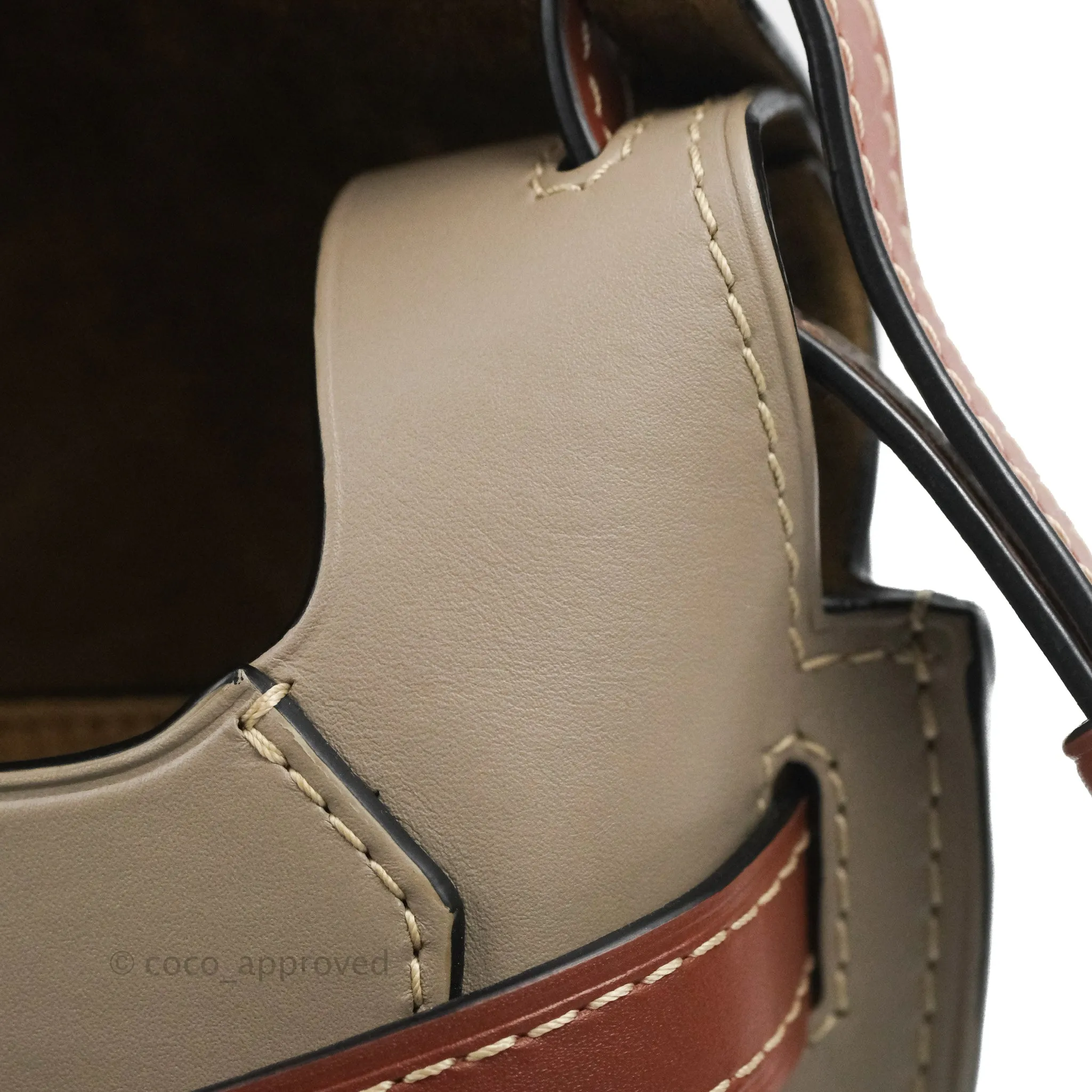 Loewe Small Gate Bag Smooth Calfskin Amber/Light Grey/Rust