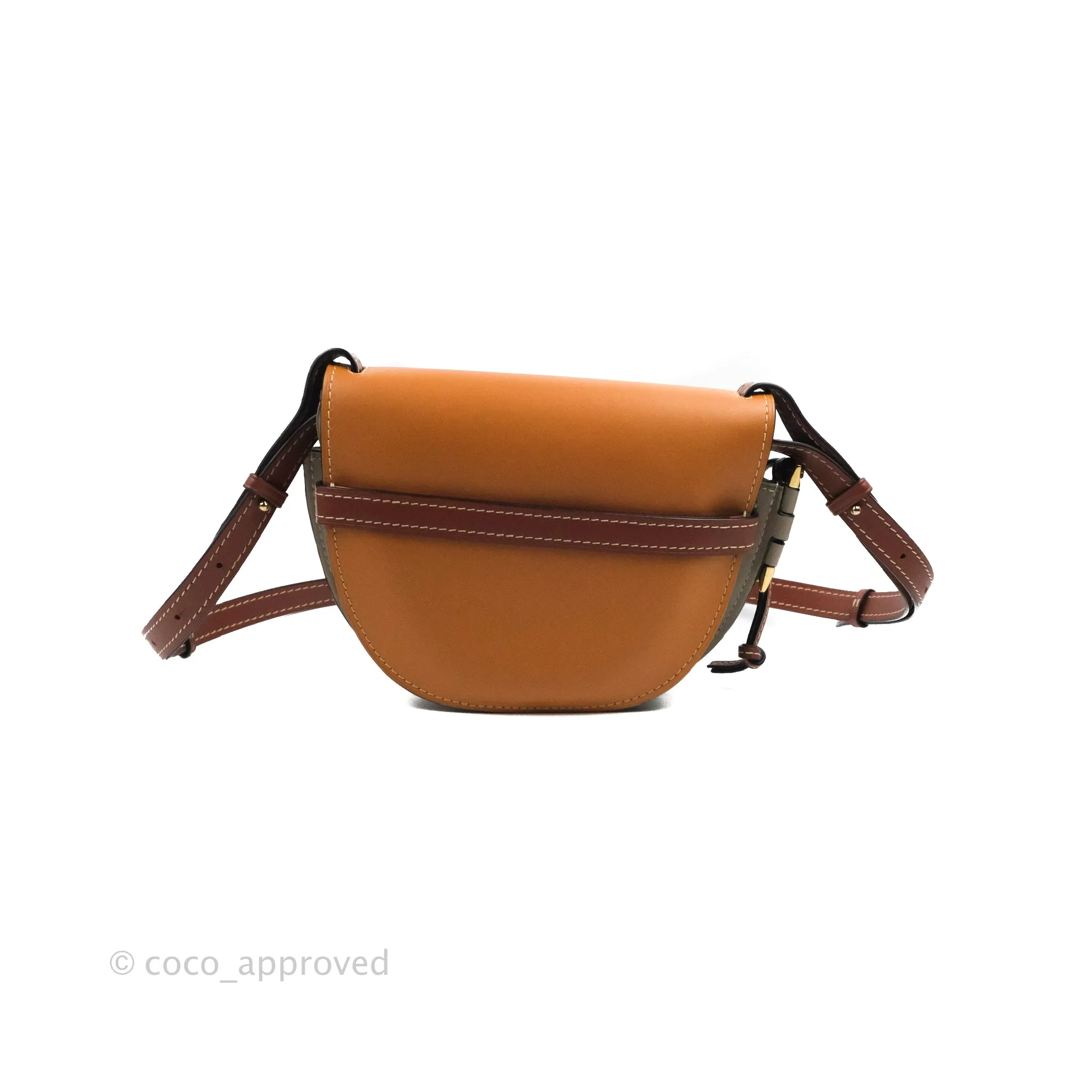 Loewe Small Gate Bag Smooth Calfskin Amber/Light Grey/Rust