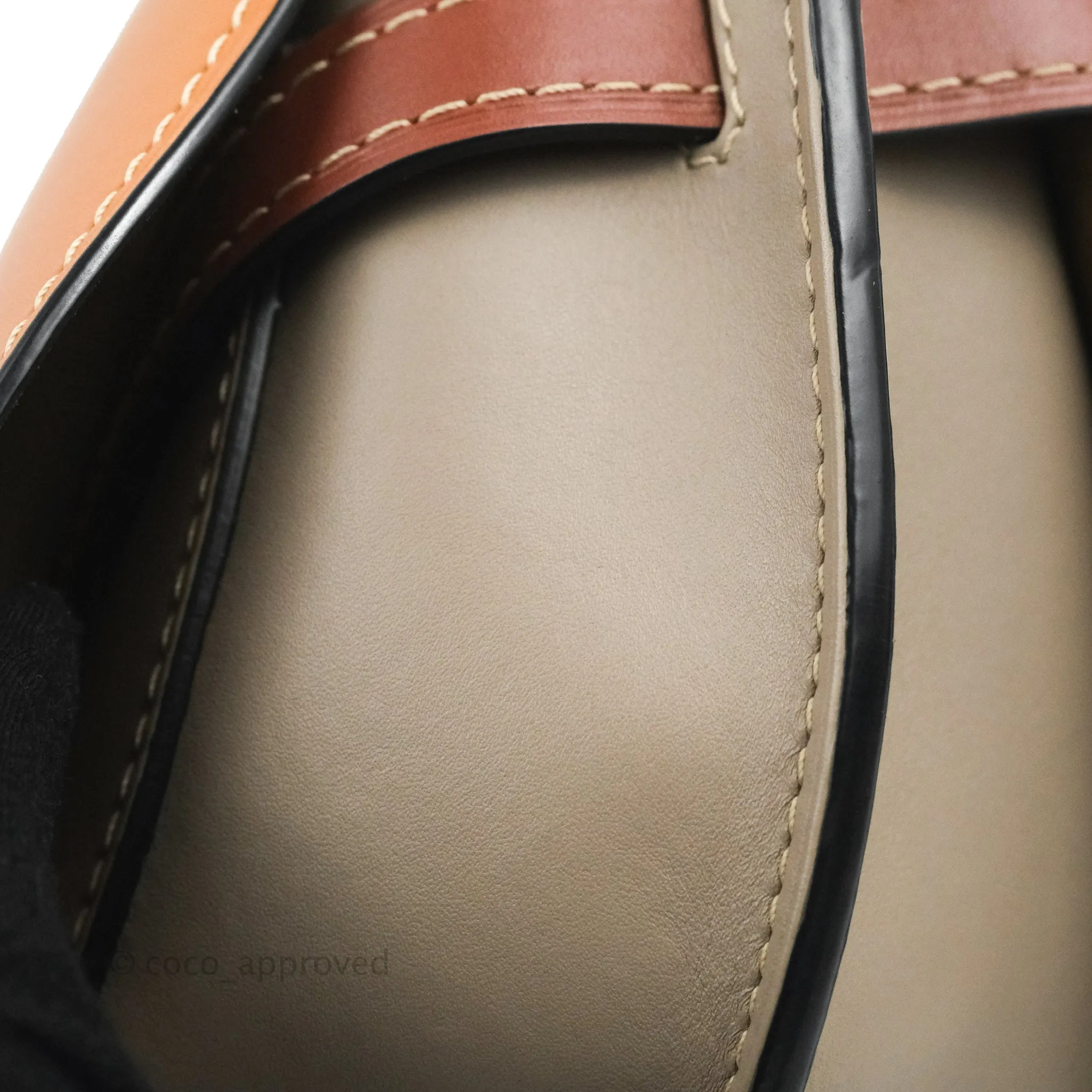 Loewe Small Gate Bag Smooth Calfskin Amber/Light Grey/Rust
