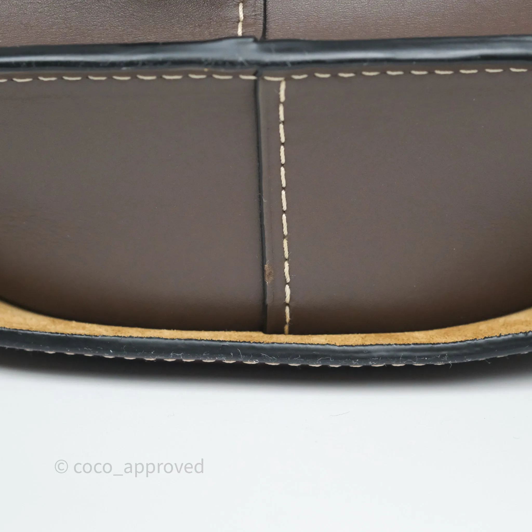 Loewe Small Gate Bag Smooth Calfskin Burgundy Tan Brown