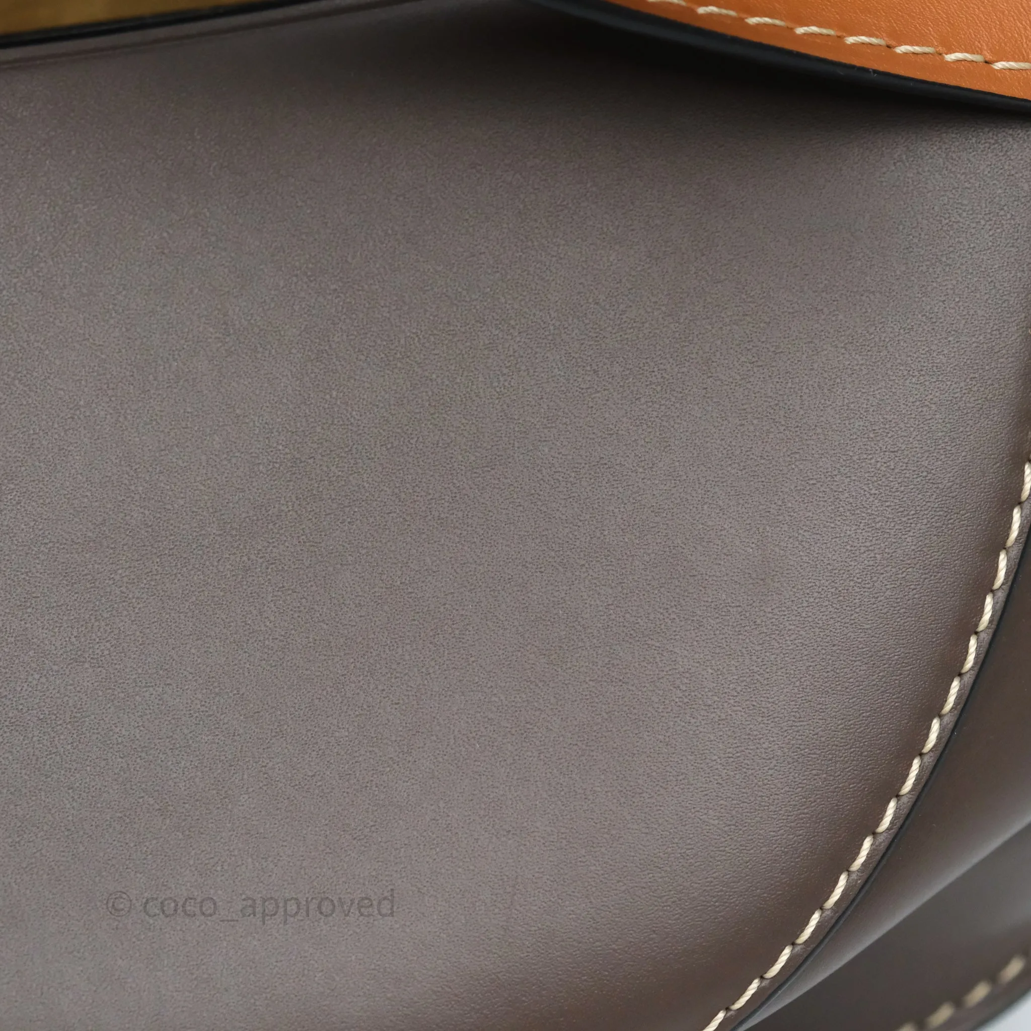 Loewe Small Gate Bag Smooth Calfskin Burgundy Tan Brown