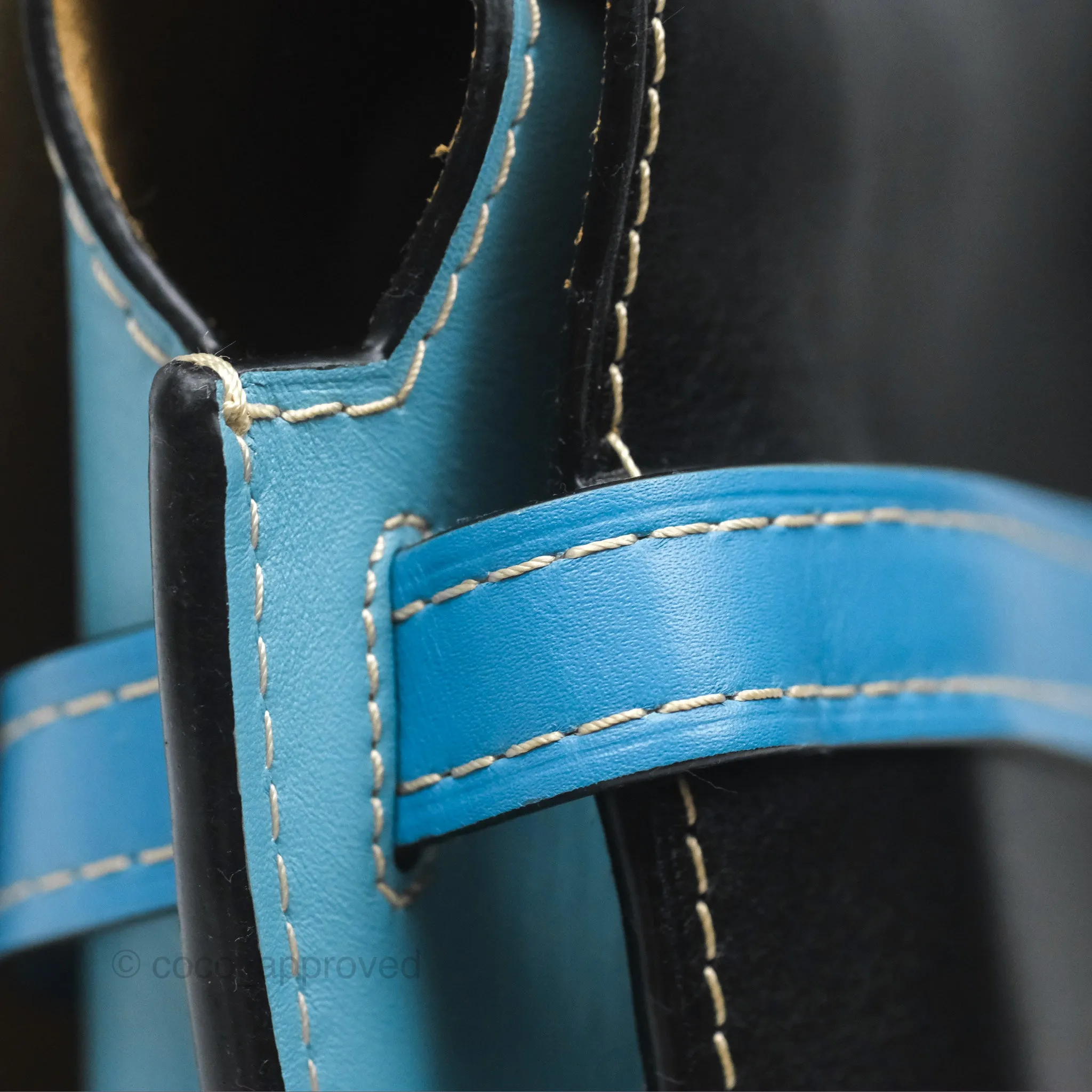 Loewe Small Gate Bag Smooth Calfskin in Black and Blue