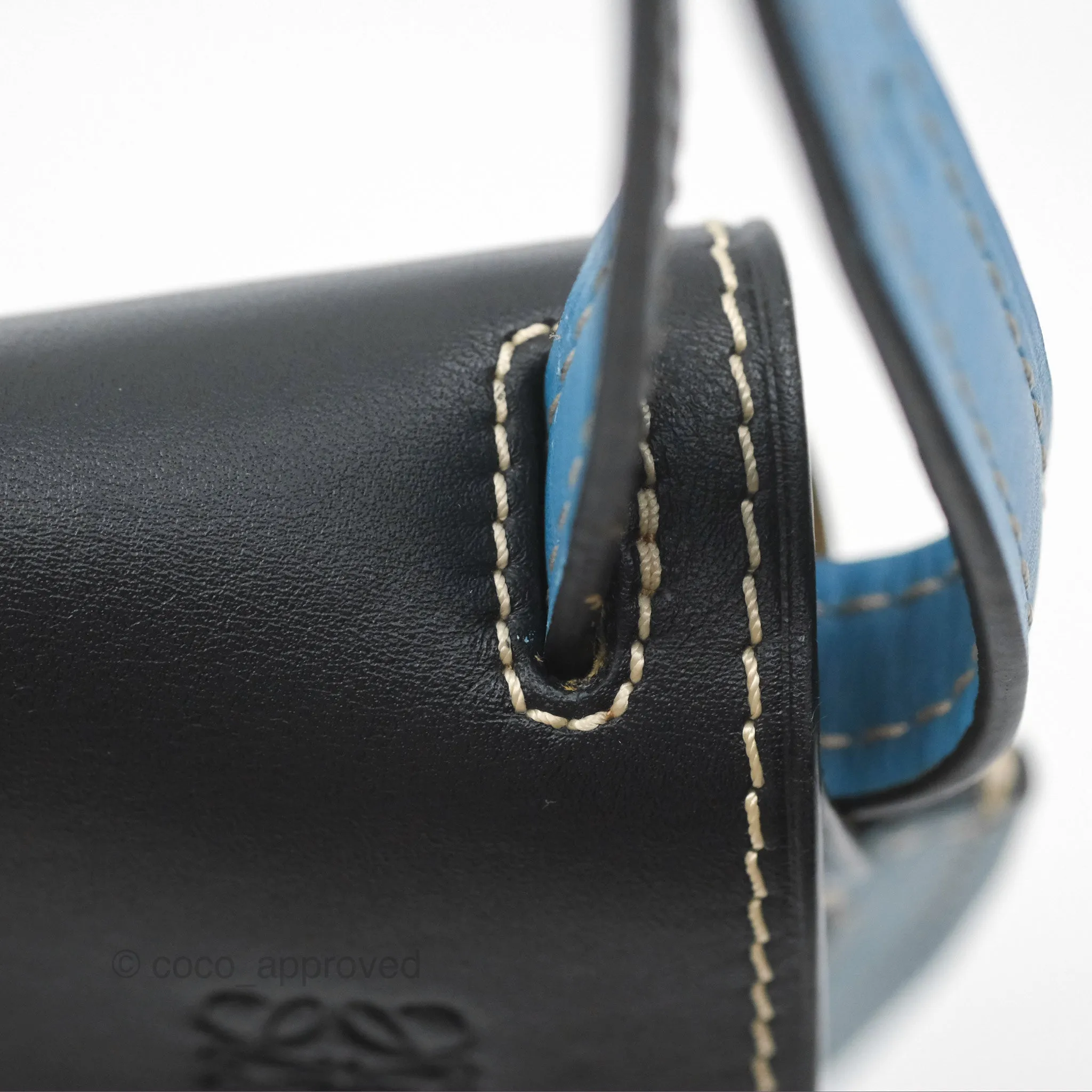 Loewe Small Gate Bag Smooth Calfskin in Black and Blue