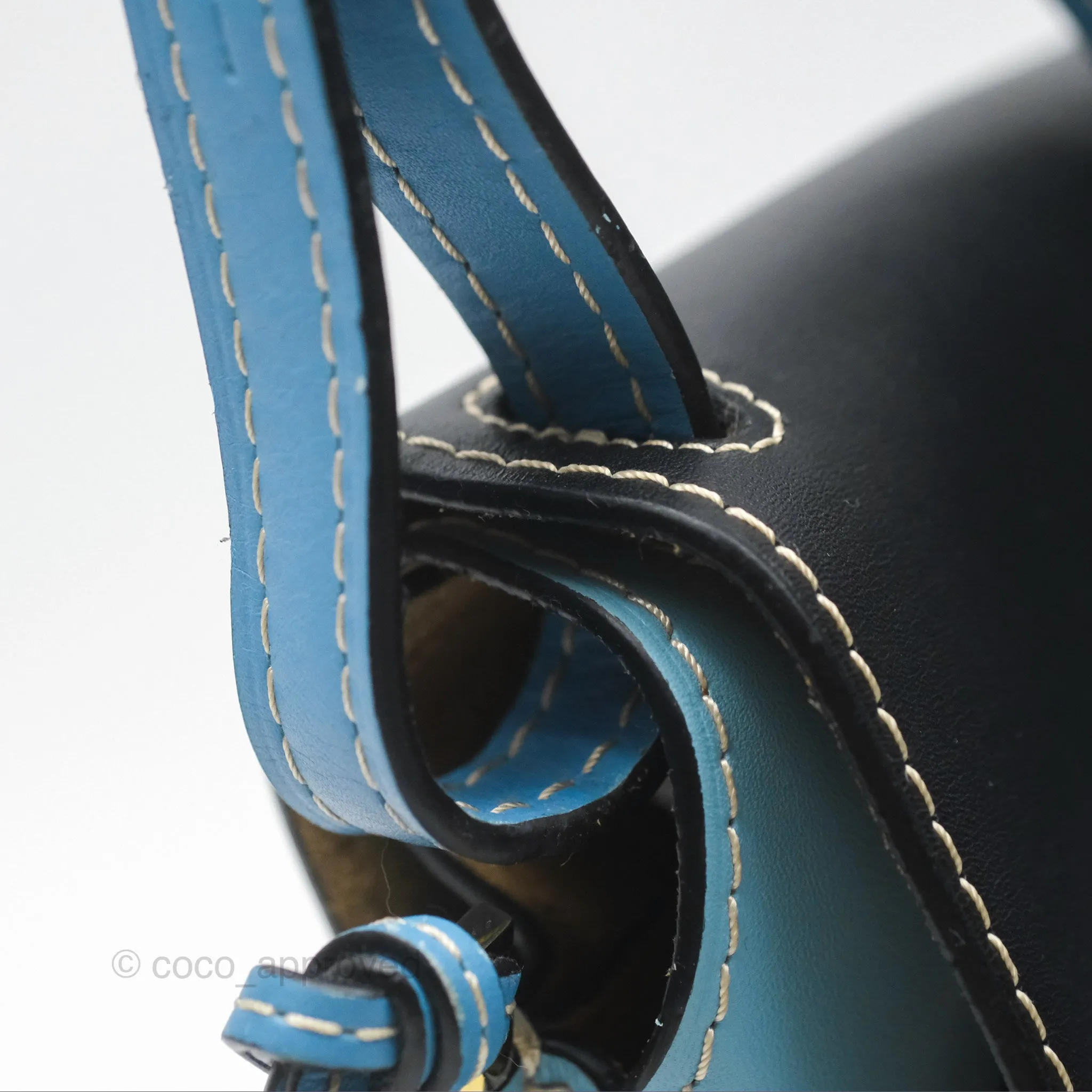 Loewe Small Gate Bag Smooth Calfskin in Black and Blue