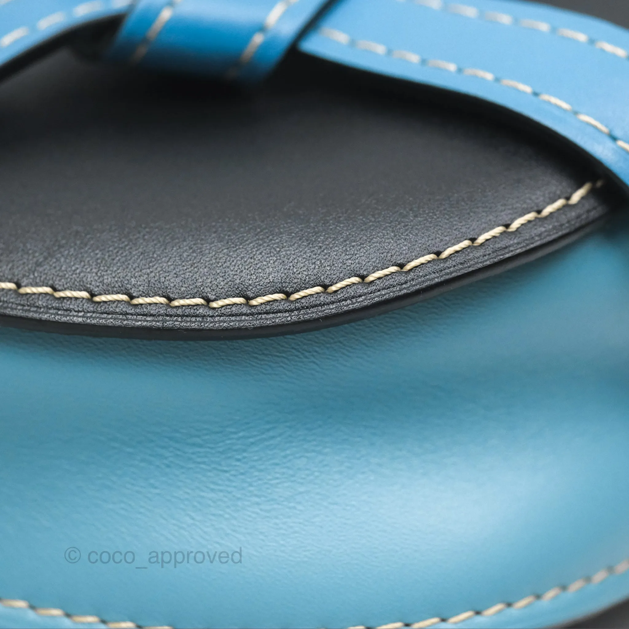 Loewe Small Gate Bag Smooth Calfskin in Black and Blue