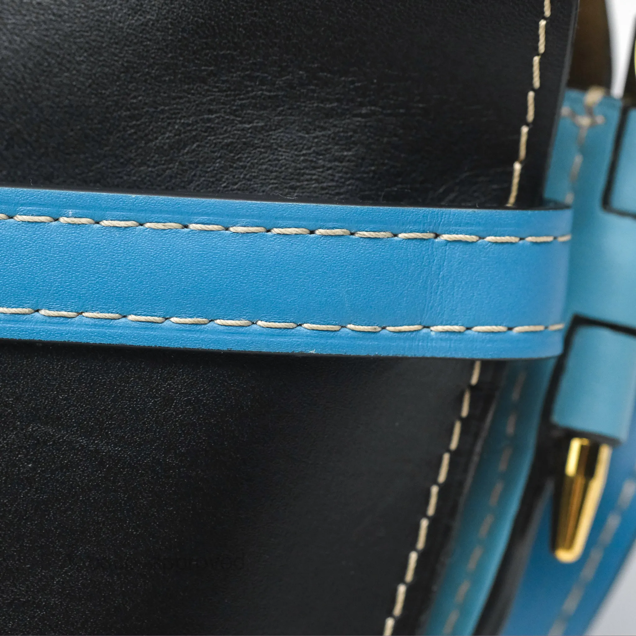 Loewe Small Gate Bag Smooth Calfskin in Black and Blue