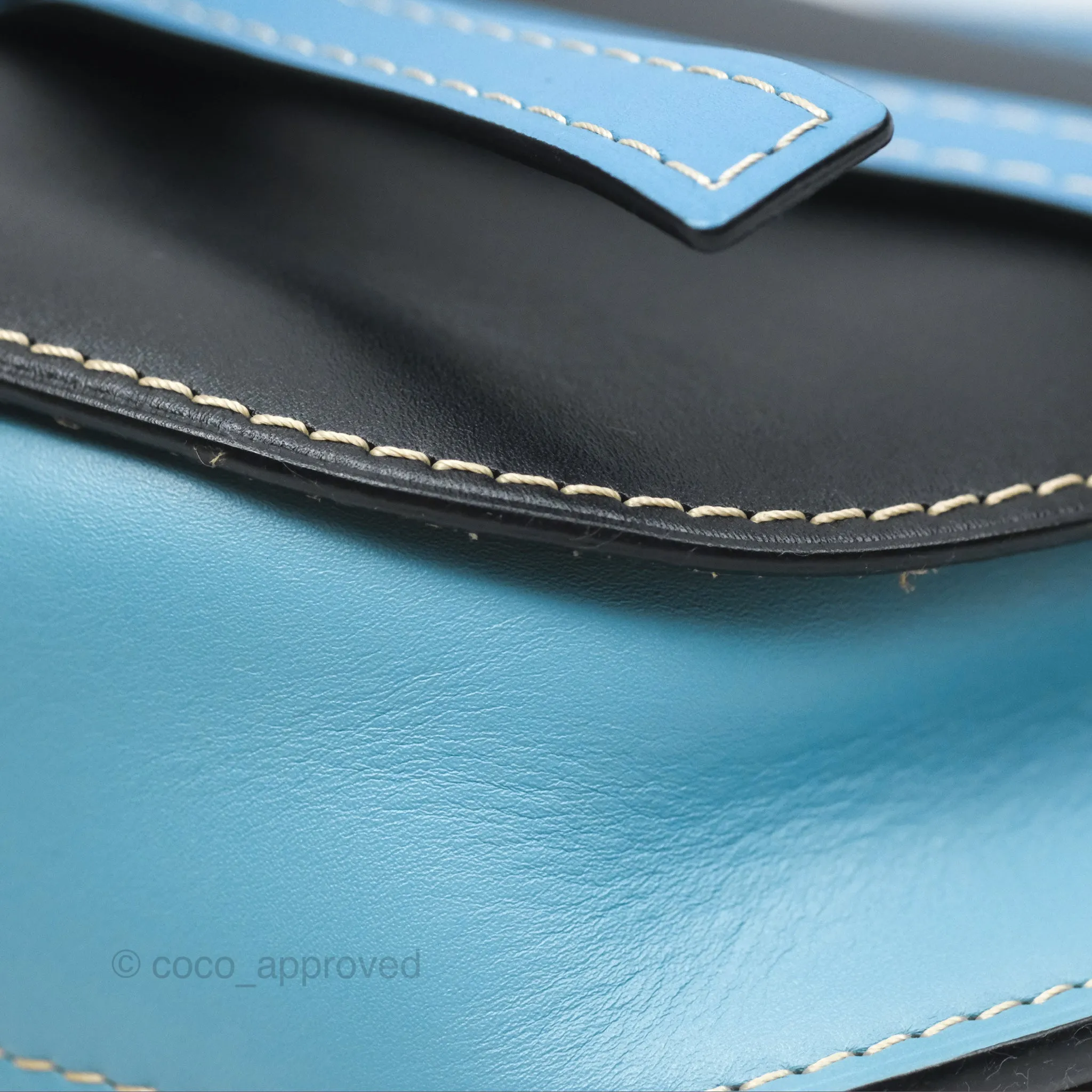 Loewe Small Gate Bag Smooth Calfskin in Black and Blue