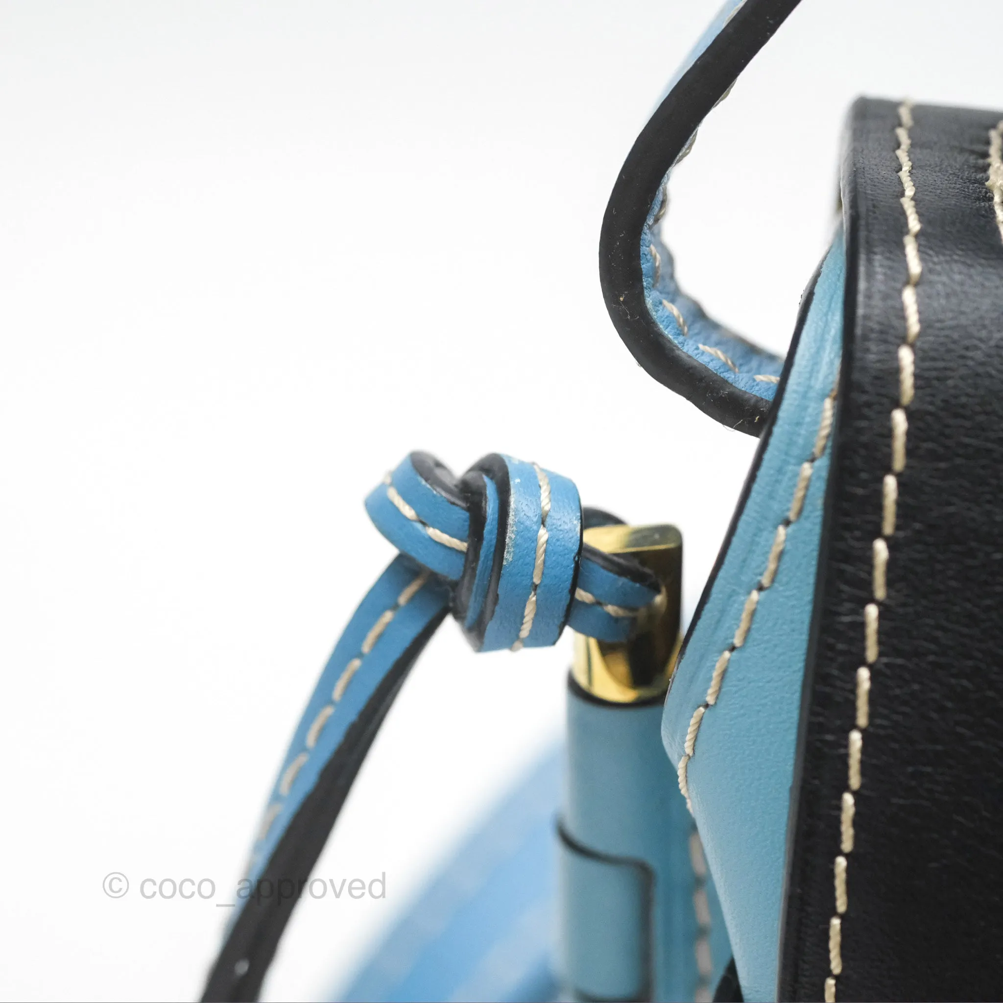 Loewe Small Gate Bag Smooth Calfskin in Black and Blue