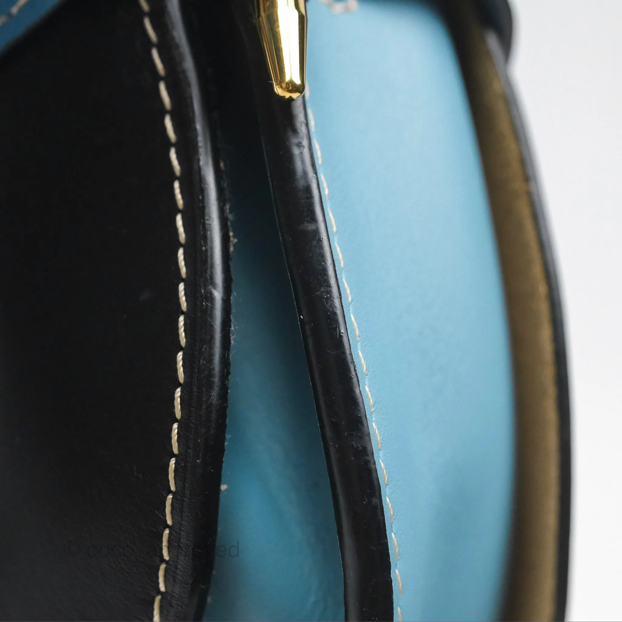 Loewe Small Gate Bag Smooth Calfskin in Black and Blue