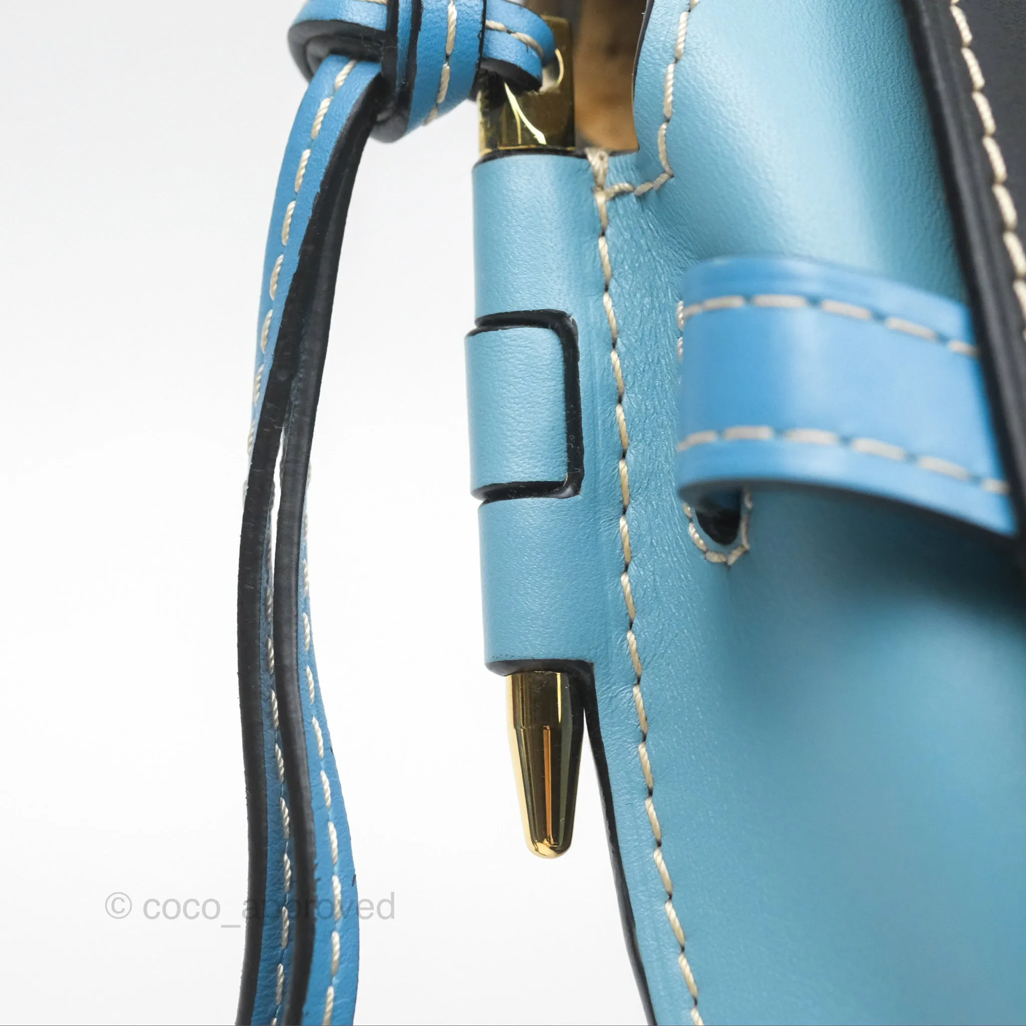 Loewe Small Gate Bag Smooth Calfskin in Black and Blue