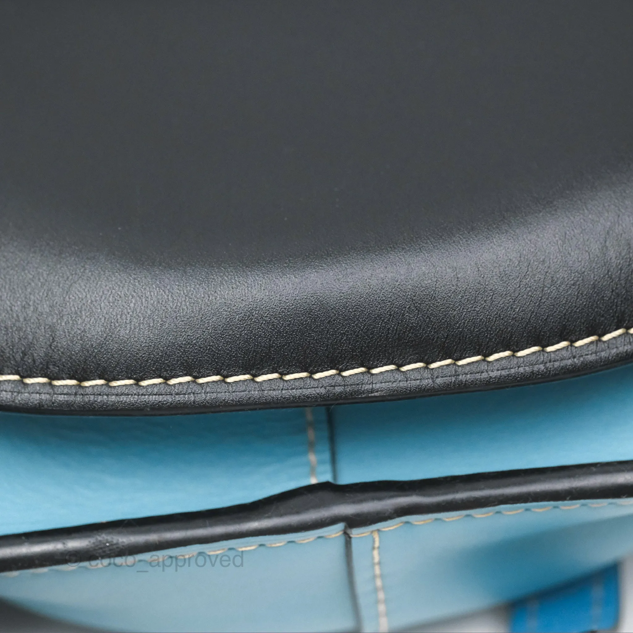 Loewe Small Gate Bag Smooth Calfskin in Black and Blue