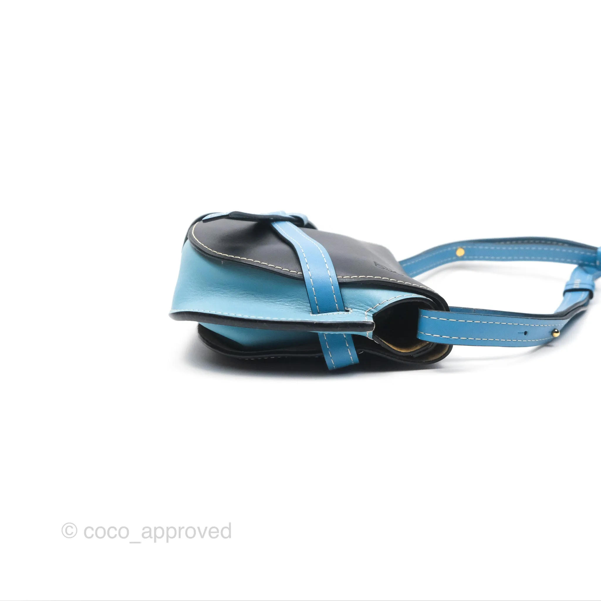 Loewe Small Gate Bag Smooth Calfskin in Black and Blue