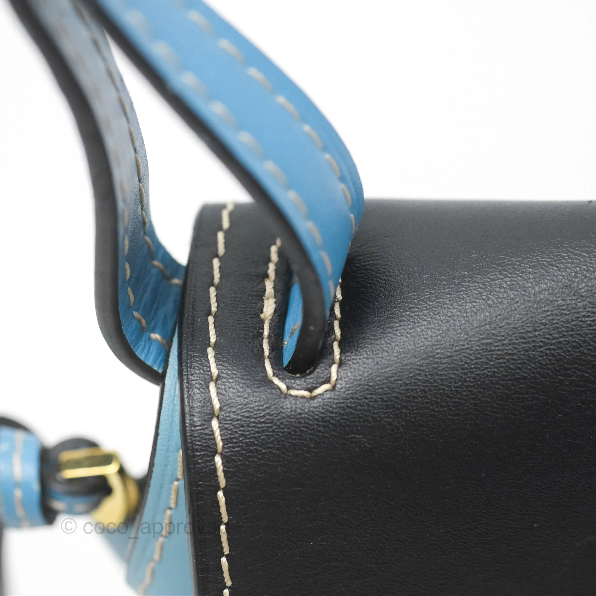 Loewe Small Gate Bag Smooth Calfskin in Black and Blue