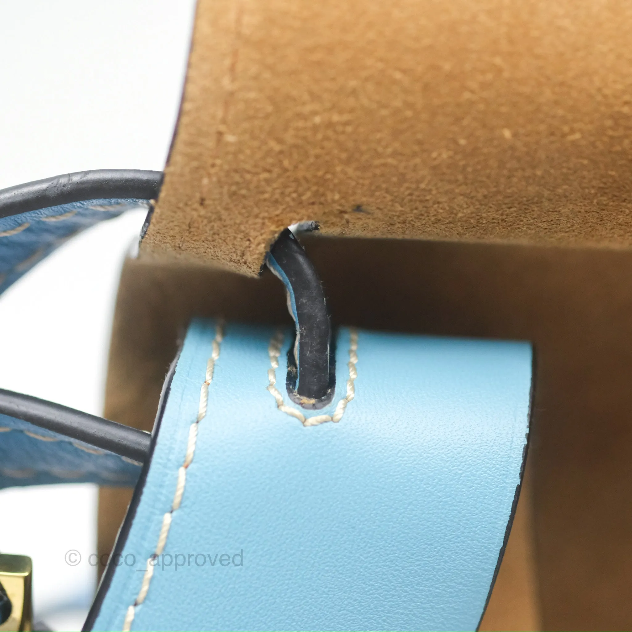 Loewe Small Gate Bag Smooth Calfskin in Black and Blue